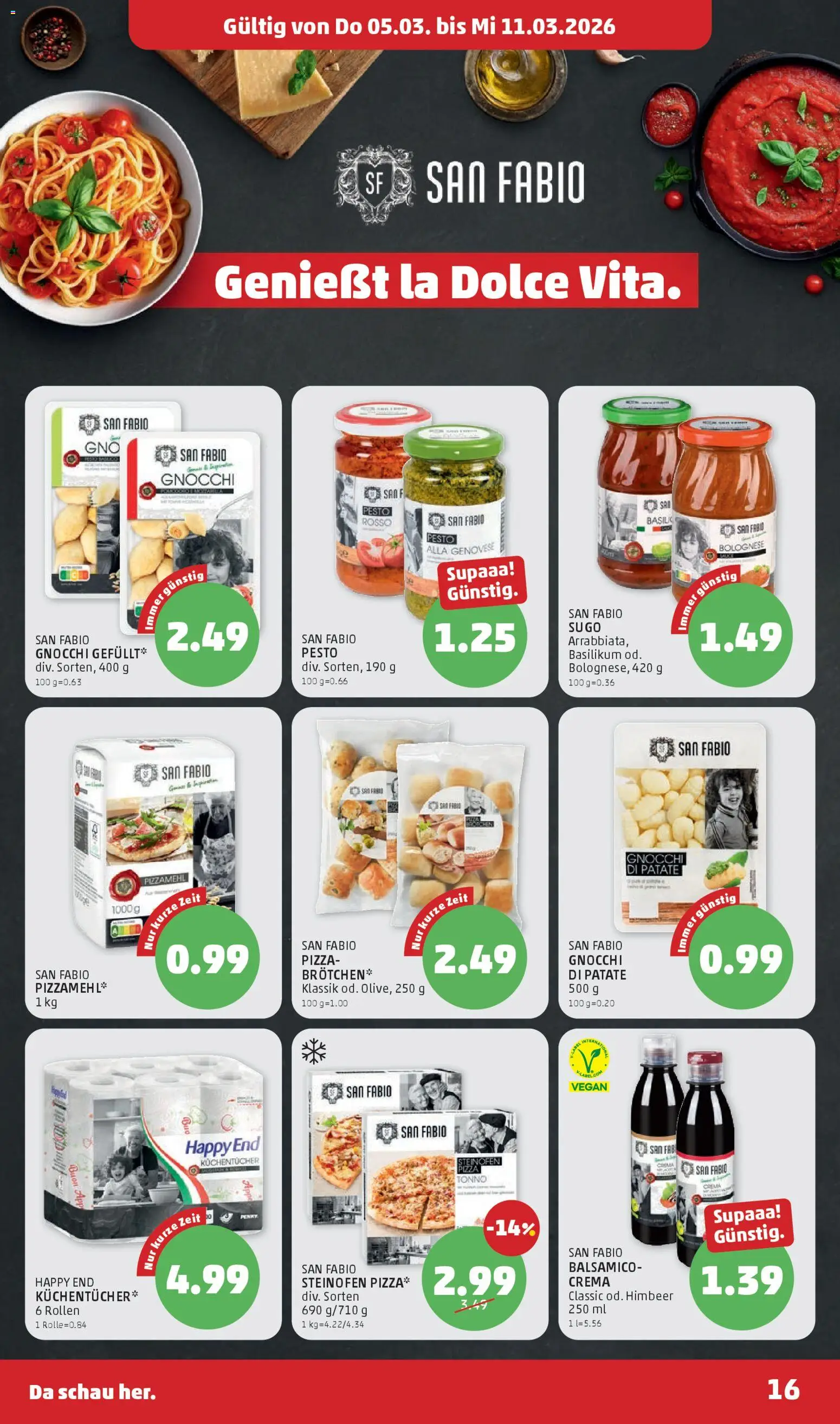 Penny Markt - Flugblatt gültig ab 05.03.2026 | Seite: 16 | Produkte: Pizza