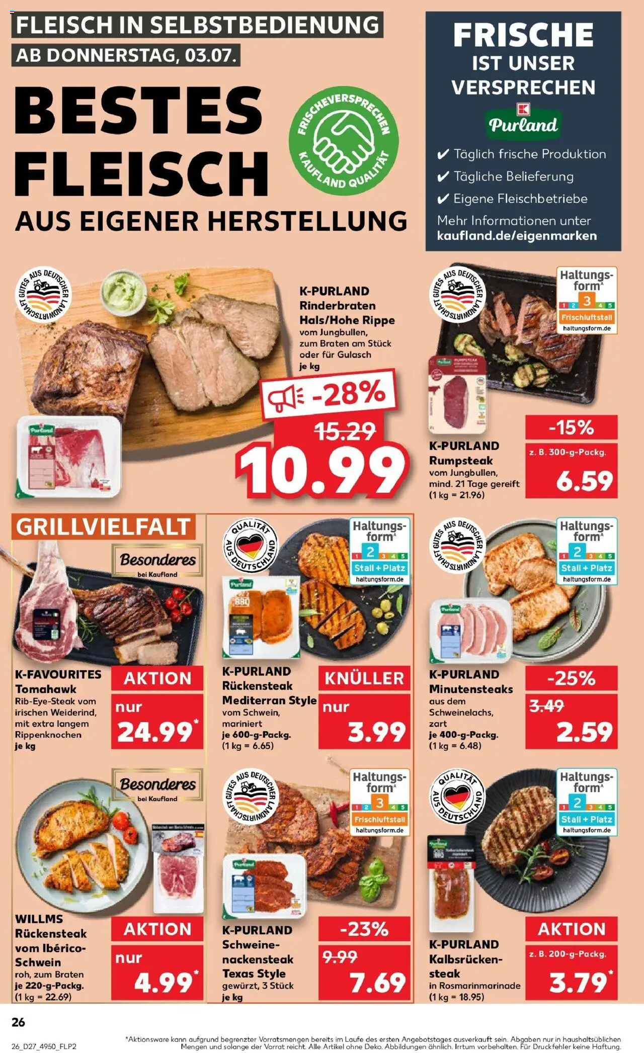 Kaufland prospekt Freiburg Im Breisgau	 - gültig ab dem 06.07.2025 | Seite: 41 | Produkte: Rinderbraten, Rumpsteak, Steak, Fleisch