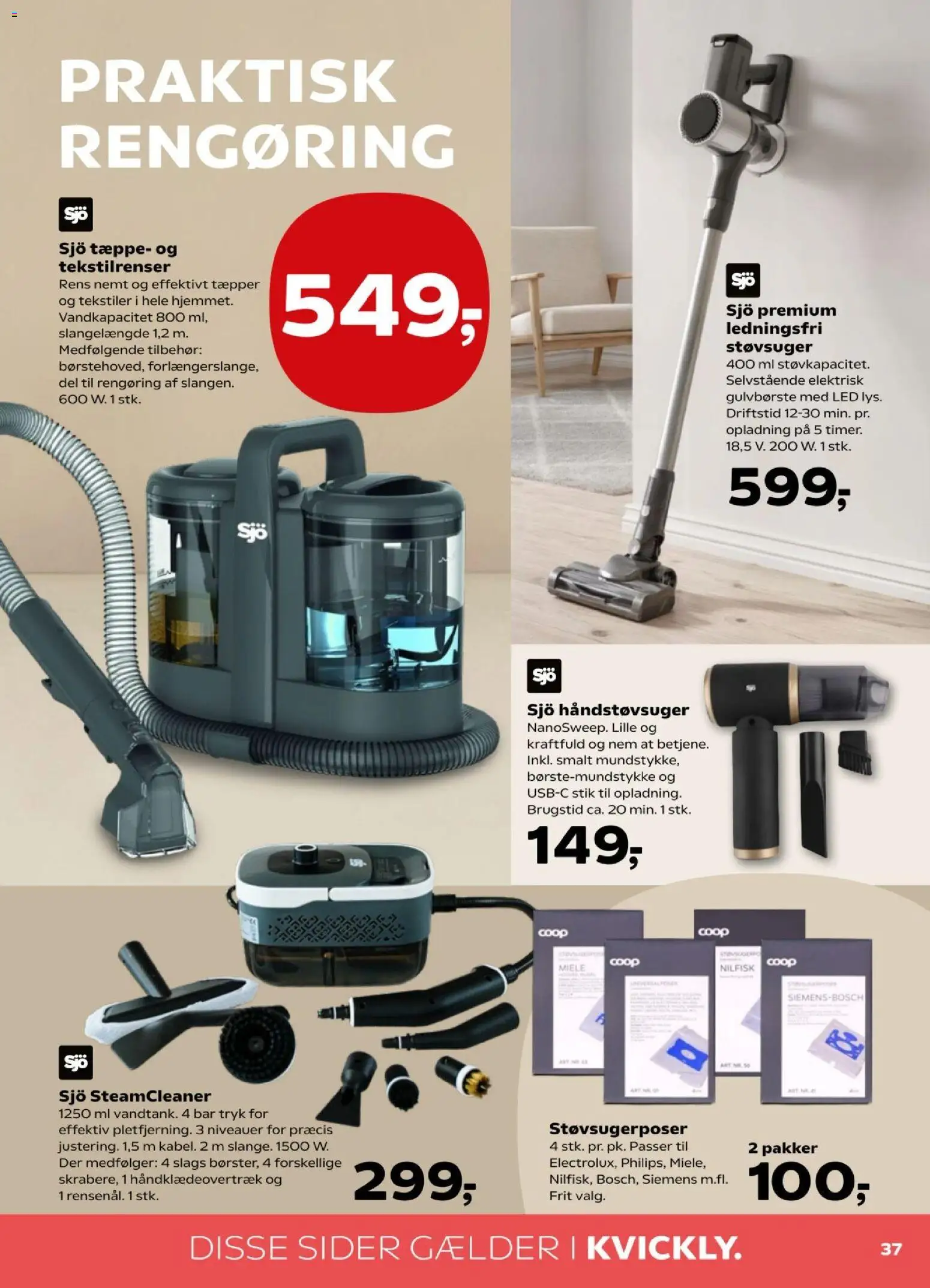Kvickly tilbudsavis – gyldig fra 24.04.2026 | Side: 39 | Produkter: Tæppe, Stik, Støvsuger