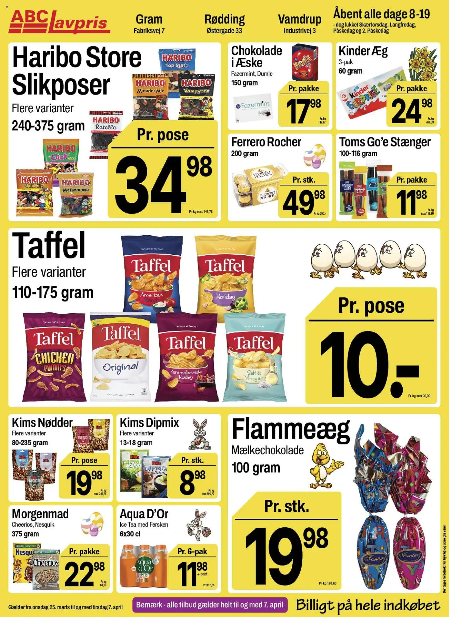 Abc Lavpris tilbudsavis – gyldig fra 25.03.2026 | Side: 13 | Produkter: Æg, Chokolade, Nødder, Salt
