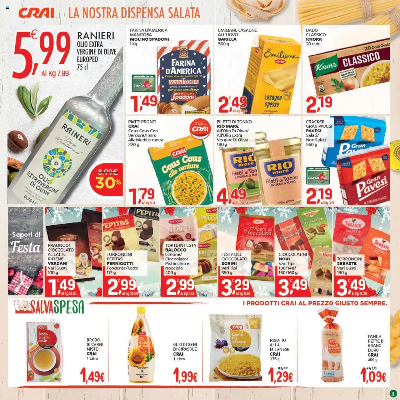 Volantino CRAI del 16.10.2025 | Pagina: 11 | Prodotti: Cioccolato, Latte, Cous cous, Cioccolatini