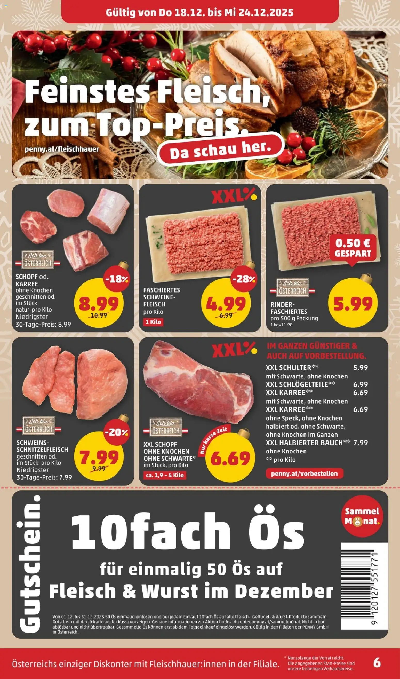 Penny Markt Flugblatt gültig ab 18.12.2025 | Seite: 6 | Produkte: Wurst