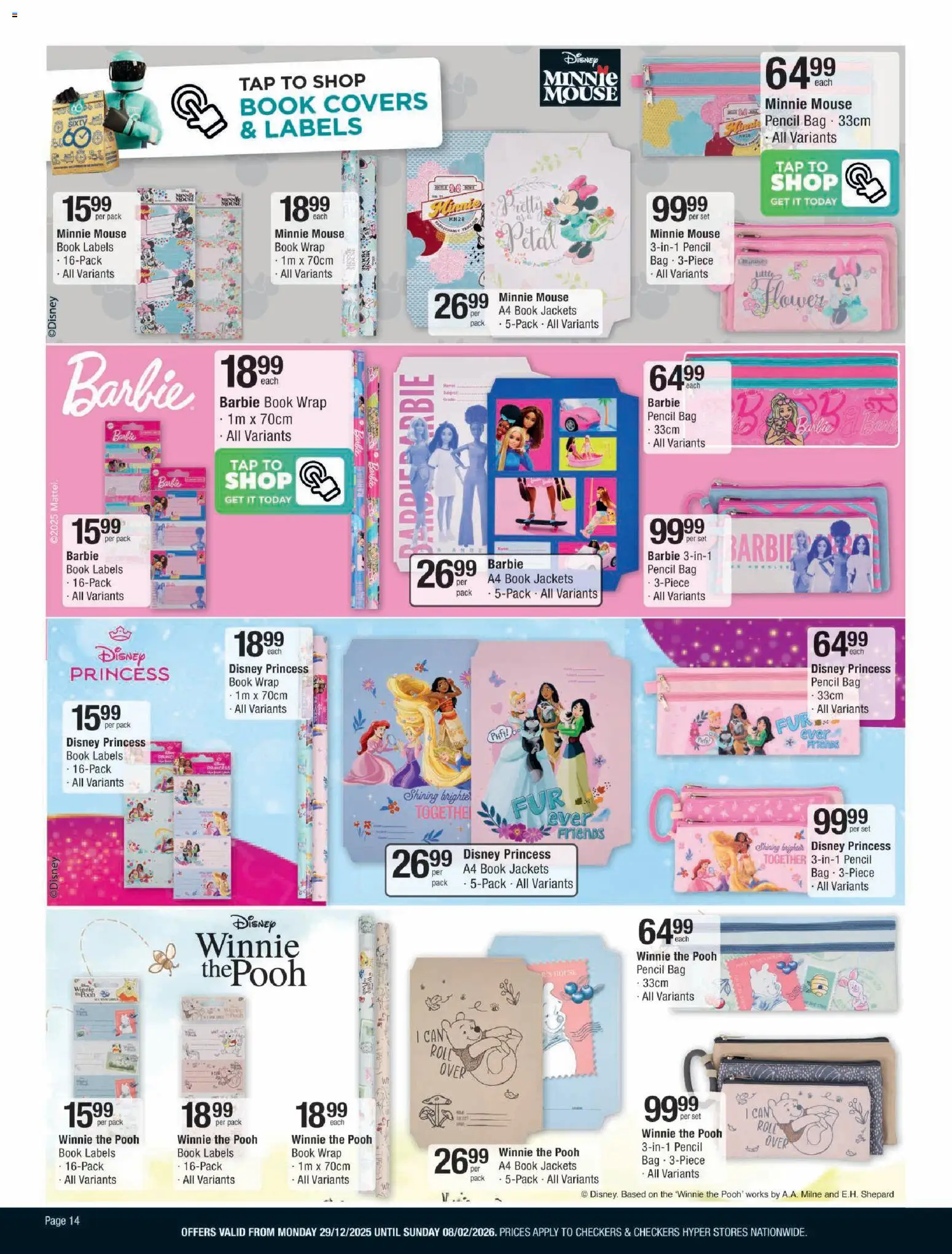 New Checkers catalogue – valid from 29.12.2025 | Page: 14 | Products: Pencil, Jackets, Bag, Tap