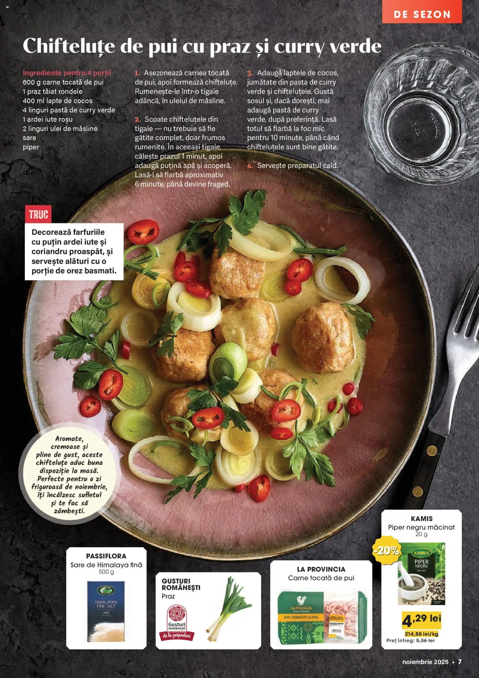 Noul catalog Mega Image – valabil de la 30.10.2025 | Pagină: 7 | Produse: Linguri, Lapte, Carne tocată, Apă