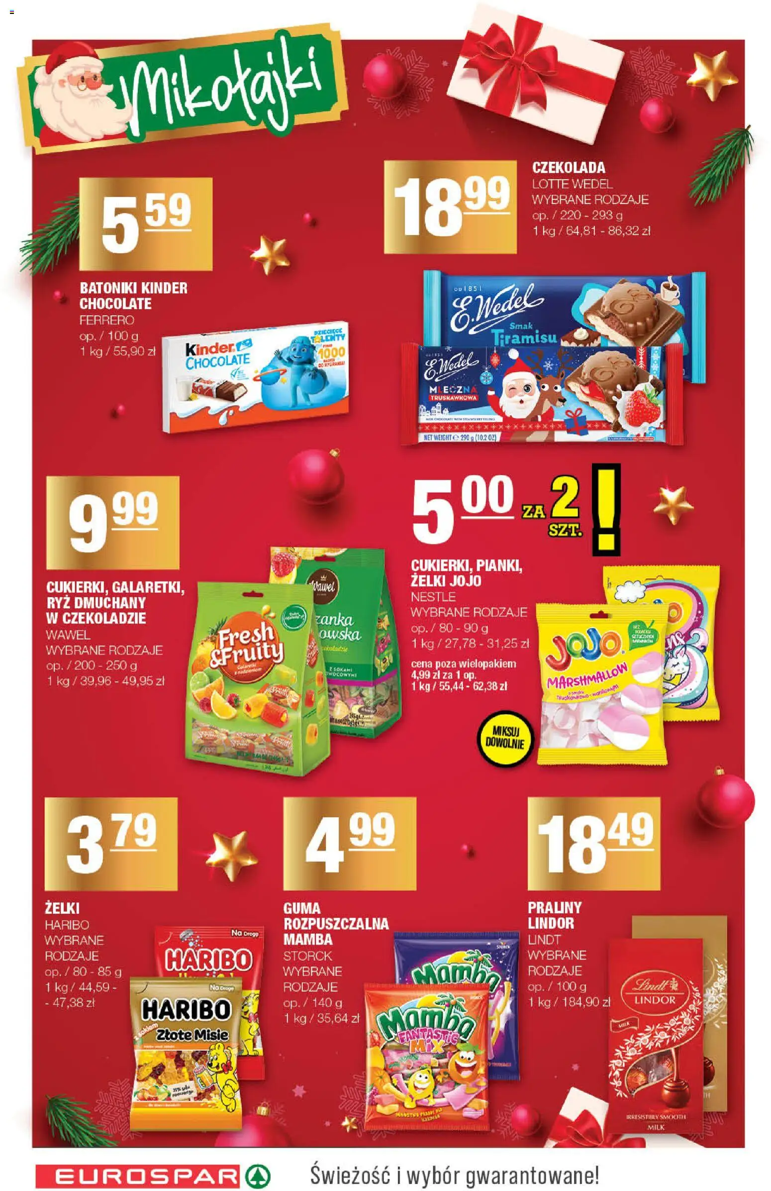Spar Gazetka - Eurospar od 01.12.2025 | Strona: 12 | Produkty: Praliny, Żelki, Czekolada, Ryż