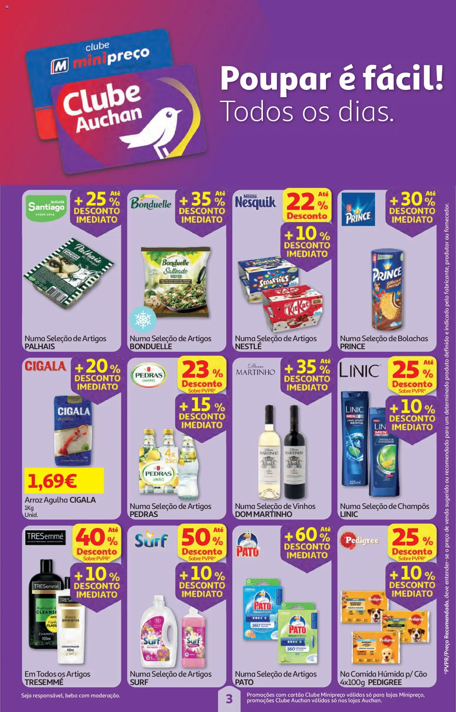 Auchan folheto │ válido de 08.01.2026 | Página: 3 | Produtos: Bolachas, Nestlé, Arroz