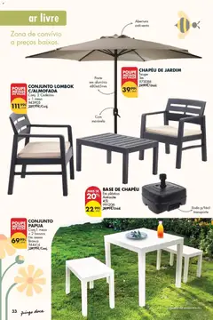 Pré-visualização Pingo Doce - Bazar Primavera válido de 07.04.2026 | Página: 34 | Produtos: Chapéu, Cadeiras, Base, Mesa