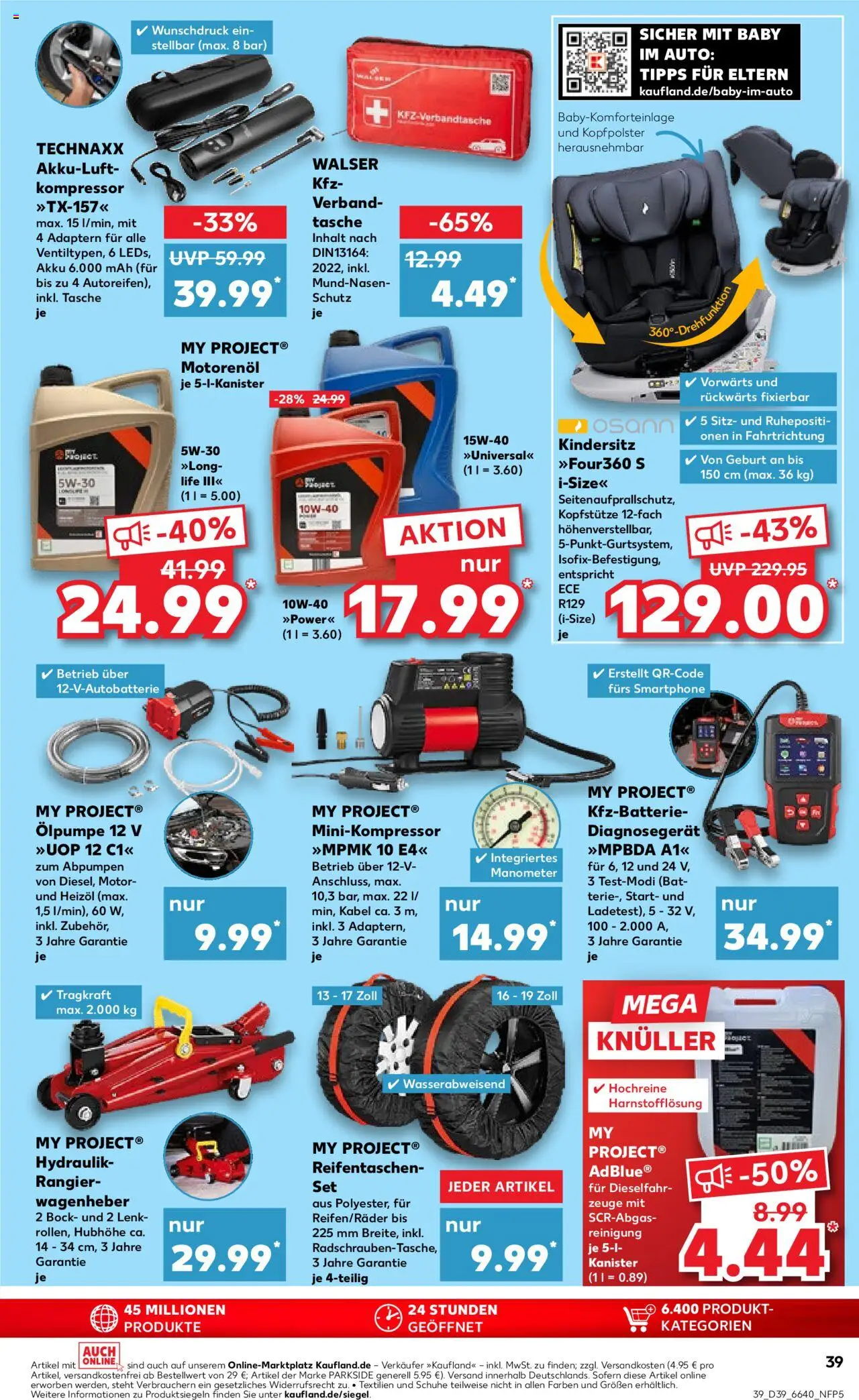 Kaufland Prospekt 	 – gültig ab 25.09.2025 | Seite: 39 | Produkte: Kabel, Tasche, Kopfpolster, Smartphone