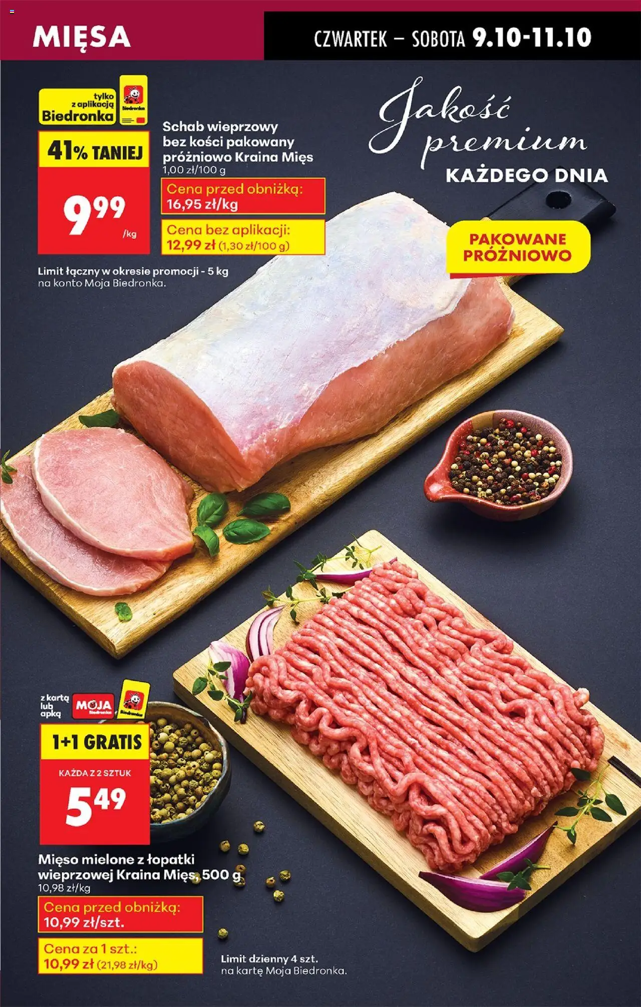 Biedronka gazetka - Oferta w tym tygodniu od 09.10.2025 | Strona: 29 | Produkty: Schab, Kraina mięs, Schab wieprzowy, Schab wieprzowy bez kości