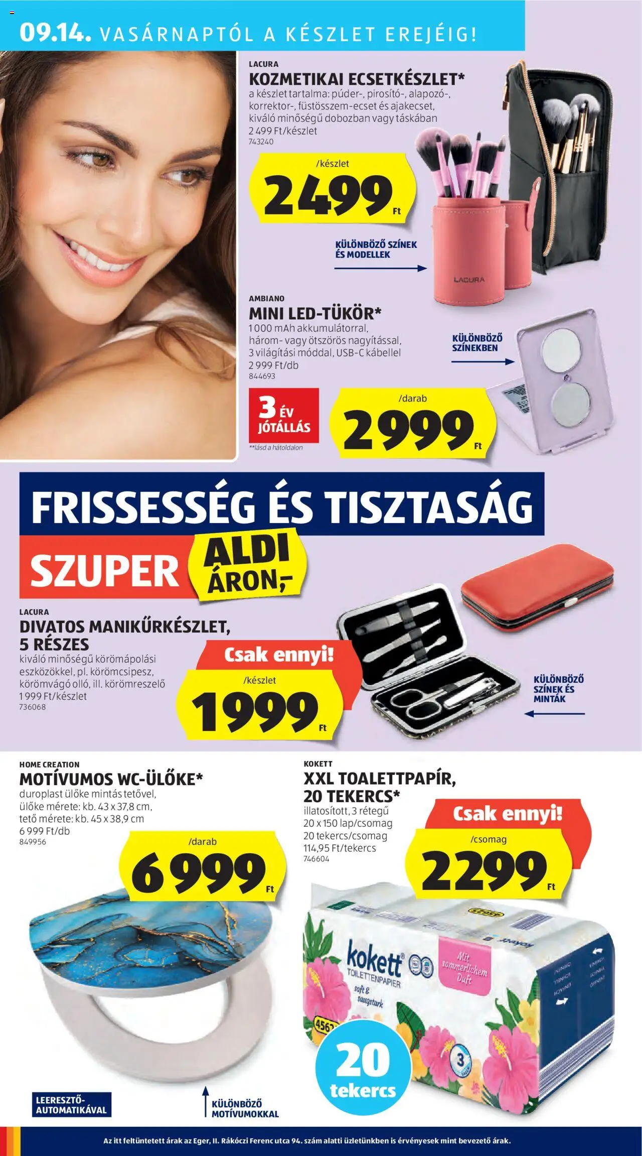 Aldi akciós ujság - amely érvényes a következő dátumtól: 11.09.2025 | Oldal: 38 | Termékek: Ülőke, Alapozó