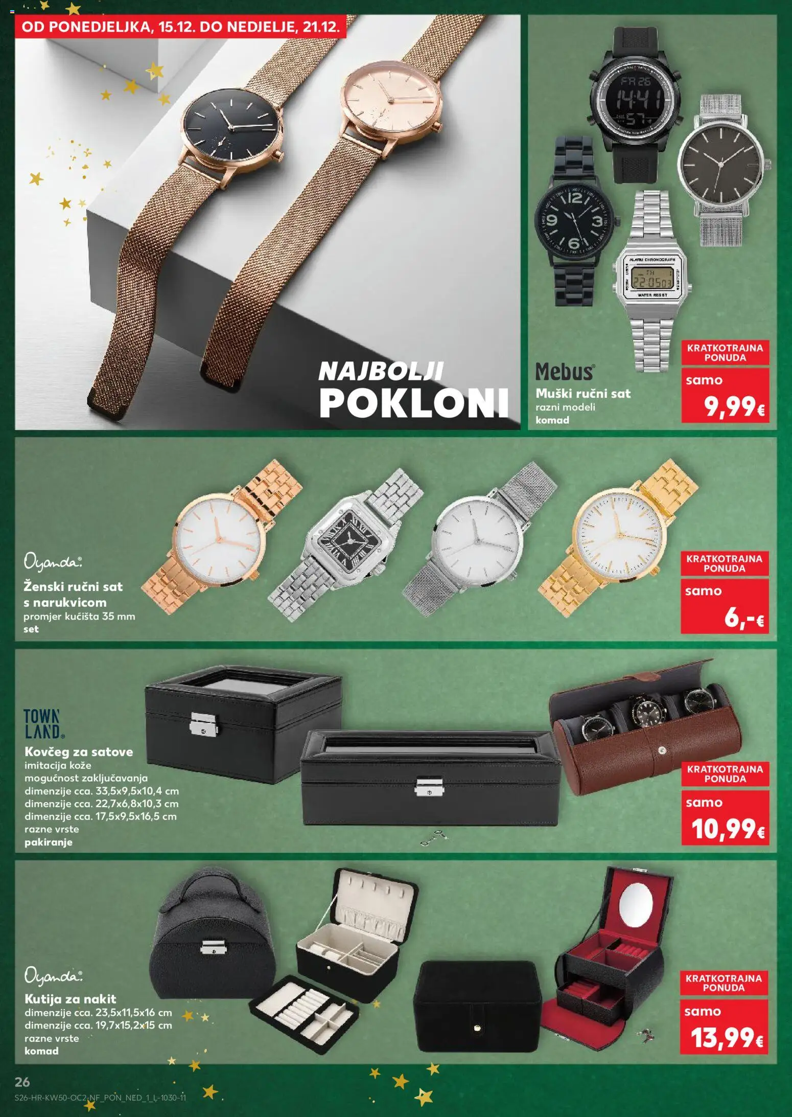 Kaufland katalog | vrijedi od 10.12.2025 | Stranica: 26 | Proizvodi: Kutija, Sat, Ručni sat