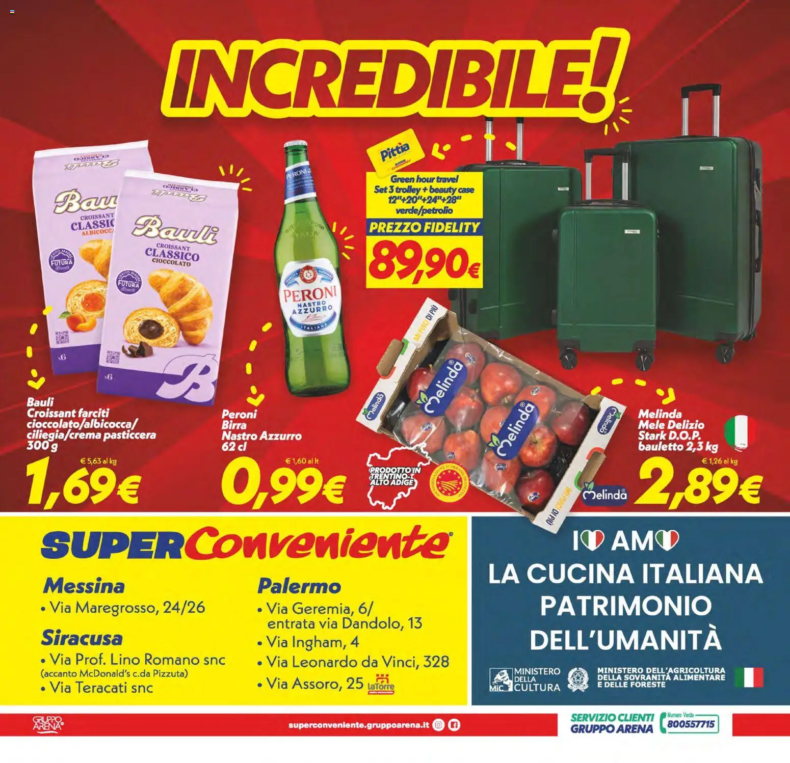 Volantino SuperConveniente del 07.04.2026 | Pagina: 24 | Prodotti: Cioccolato, Birra, Mele, Trolley