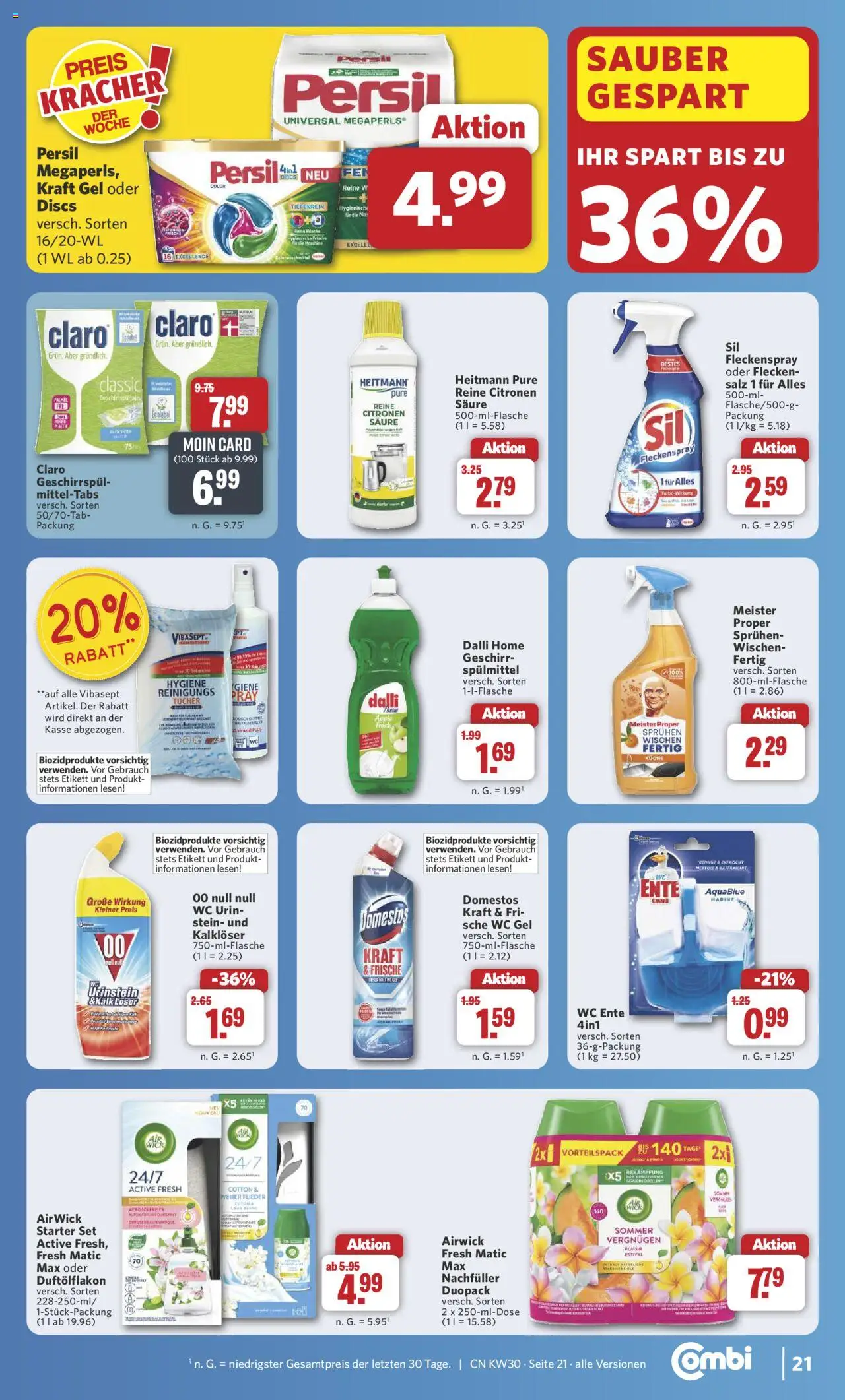 Combi Prospekt 	 - gültig ab dem 21.07.2025 | Seite: 27 | Produkte: Küche, Salz, Ente, Persil