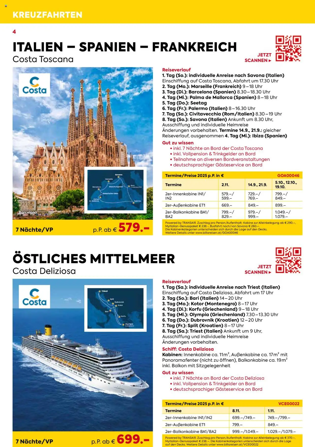 Billa Kreuzfahrt Highlights 2025 gültig ab 03.06.2025 | Seite: 4 | Produkte: Uhr