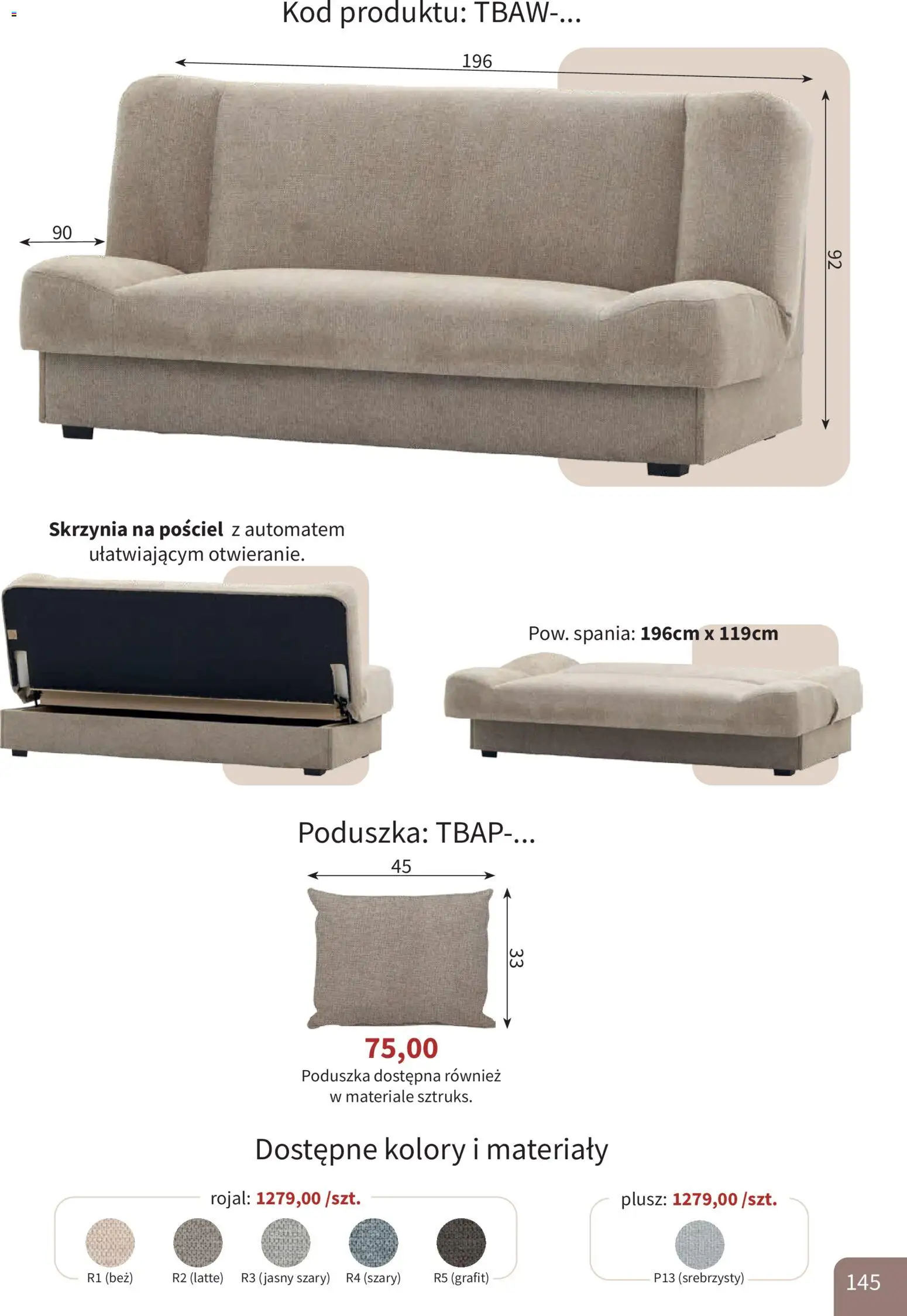 Bodzio Katalog od 01.01.2026 | Strona: 145 | Produkty: Pościel, Poduszka