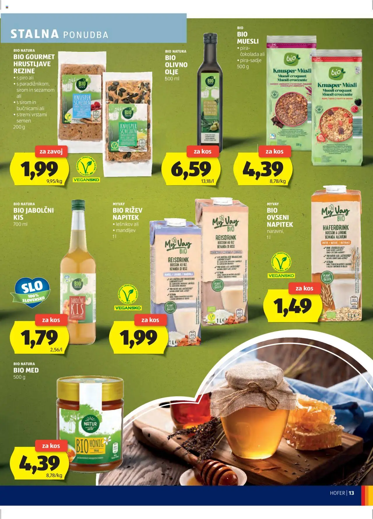 Hofer SI katalog | vrijedi od 02.10.2025 | Stranica: 13 | Proizvodi: Med, Čokolada, Musli