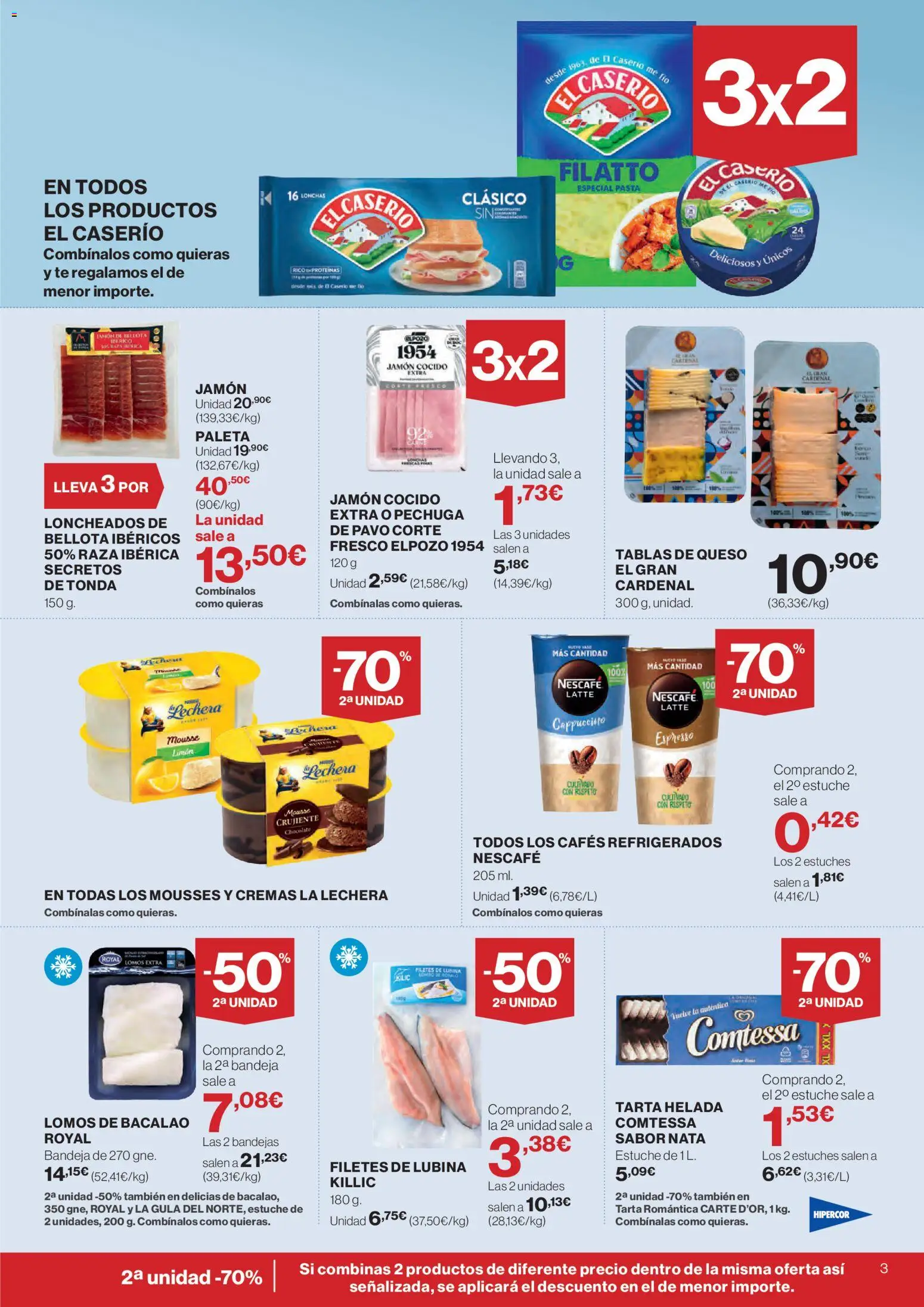 Hipercor catálogo │ válido desde el 26.02.2026 | Página: 3 | Productos: Mousse, Queso, Pasta, Té