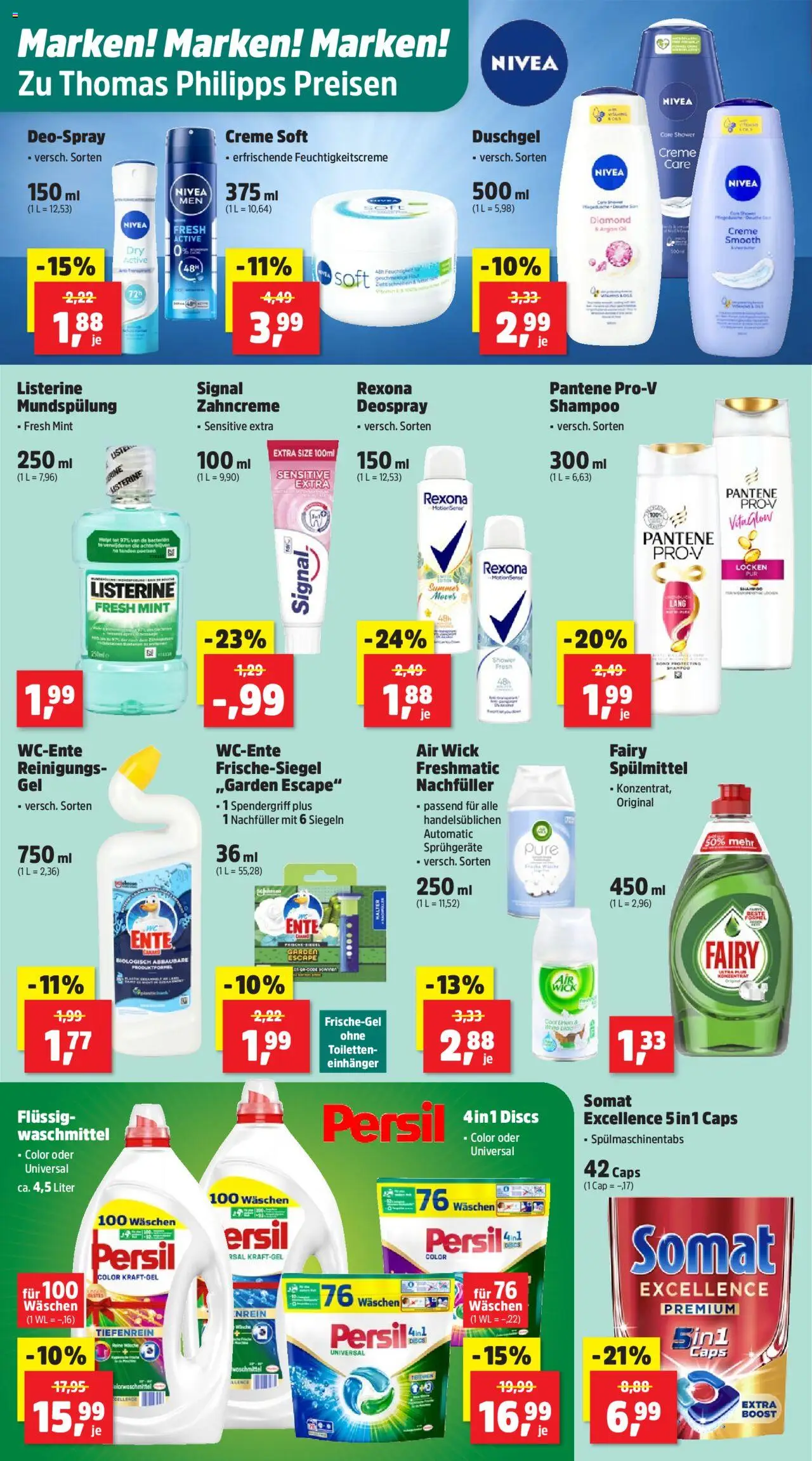 Thomas Philipps Prospekt - gültig ab dem 18.08.2025 | Seite: 6 | Produkte: Duschgel, Waschmittel, Persil, Listerine