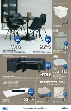 Katalog JYSK - Pregled kataloga iz trgovine JYSK, vrijedi od 18.03.2026 | Stranica: 16 | Proizvodi: Stol, Stolica, Kutna garnitura, Blagovaonska stolica