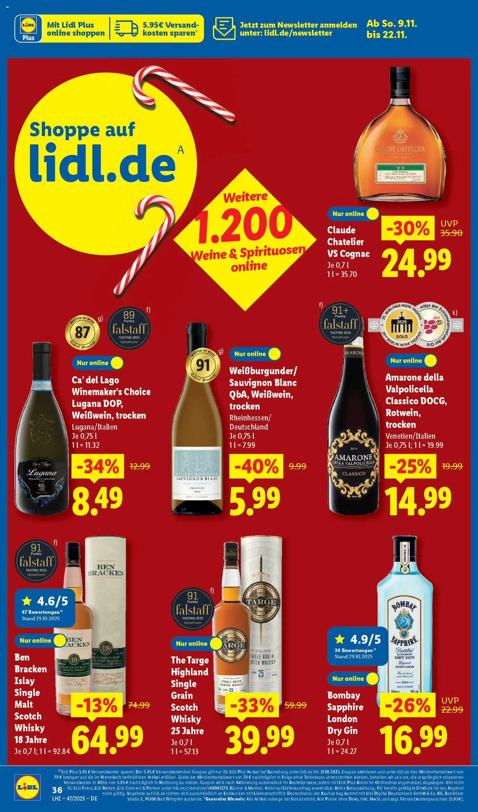 Lidl Prospekt Holzminden – gültig ab 17.11.2025 | Seite: 54 | Produkte: Whisky, Bad, Gin