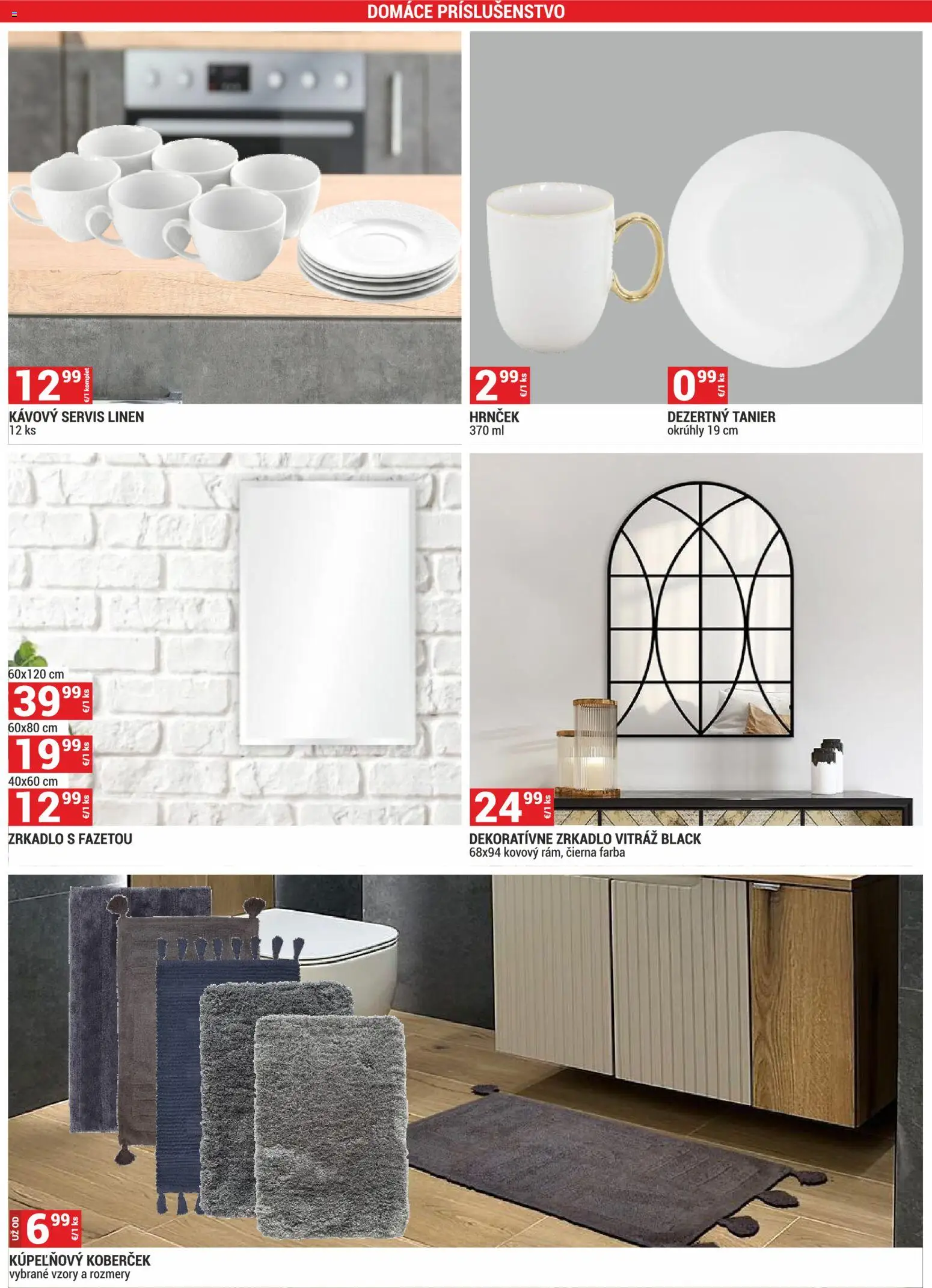 Nové Merkury Market akcie – leták je platný od 01.03.2026 | Strana: 46 | Produkty: Zrkadlo