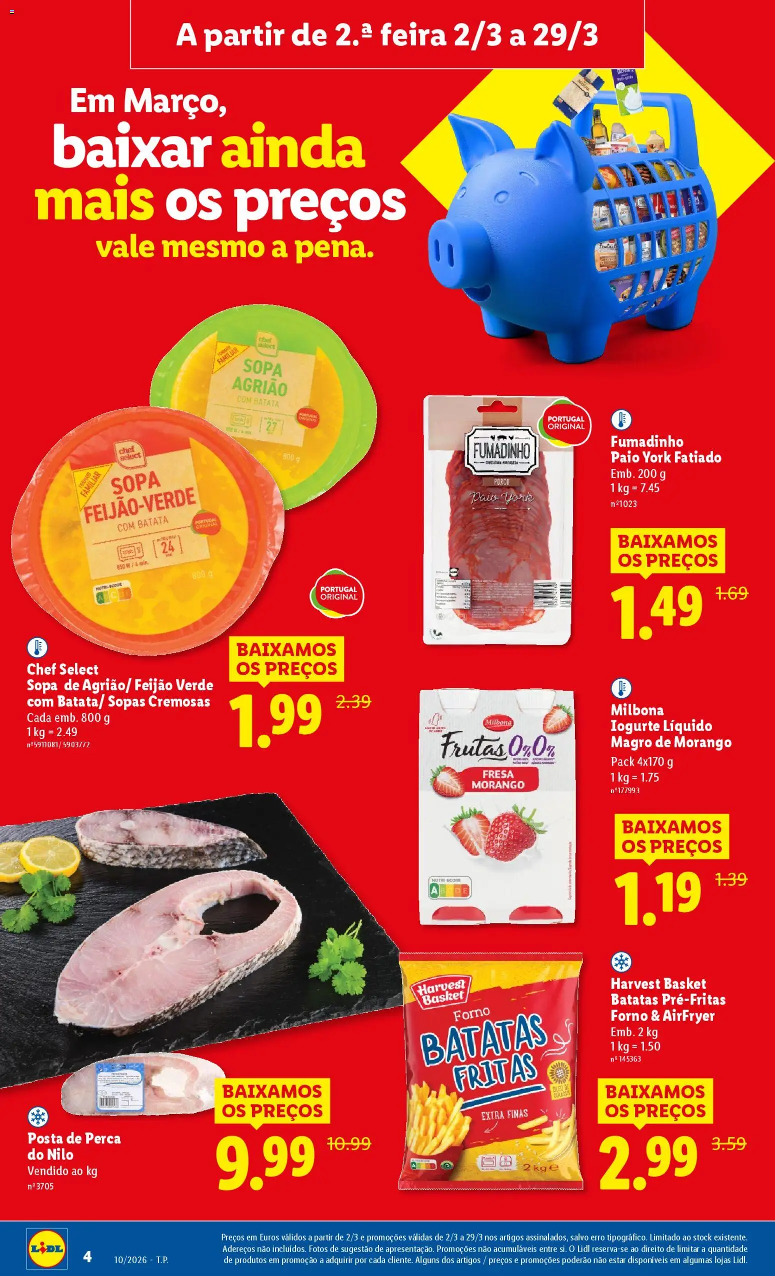 Lidl folheto │ válido de 02.03.2026 | Página: 4 | Produtos: Batata, Sopa, Agrião, Iogurte liquido