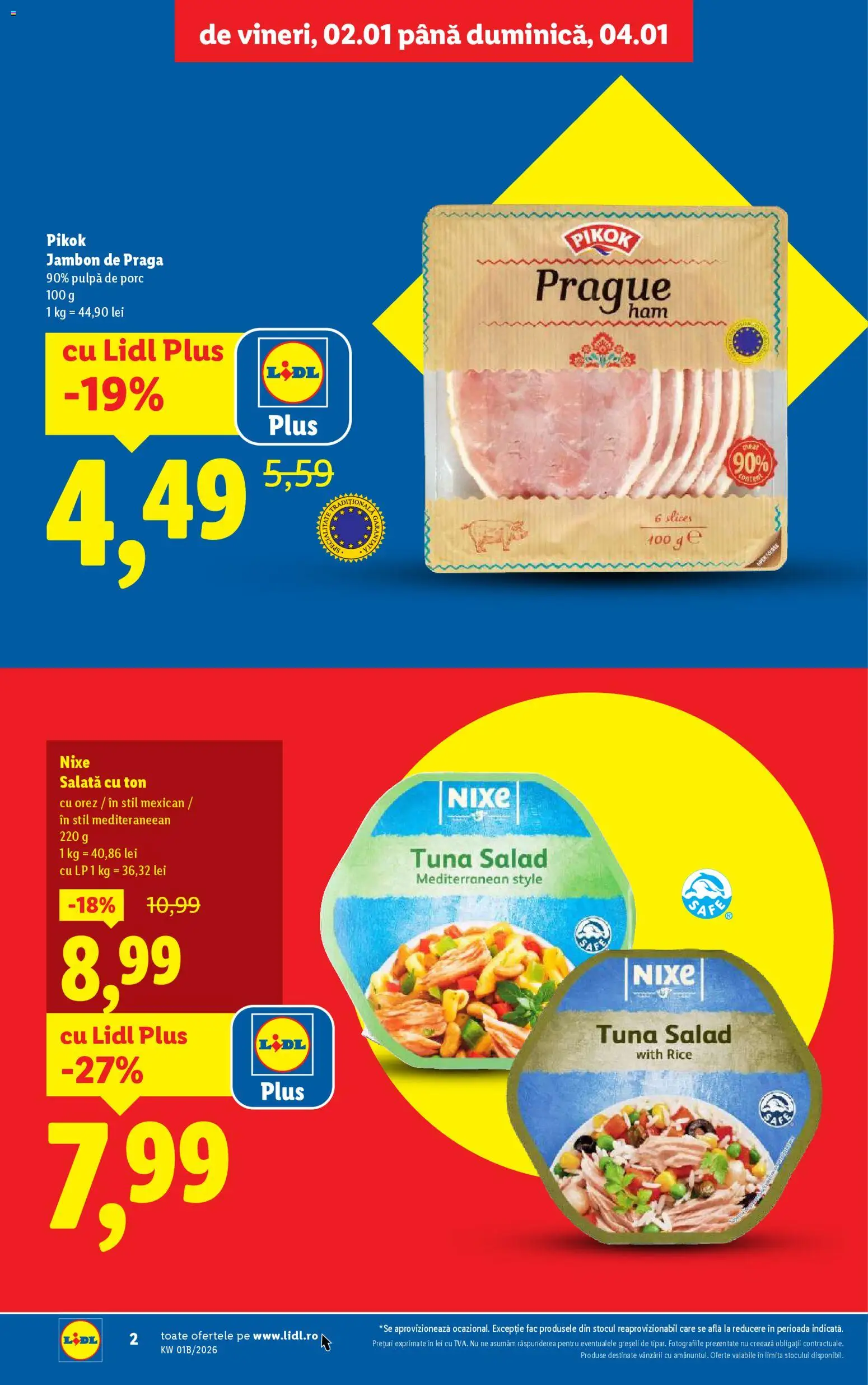 Noul catalog Lidl – valabil de la 02.01.2026 | Pagină: 2 | Produse: Delgeç, Orez, Salată