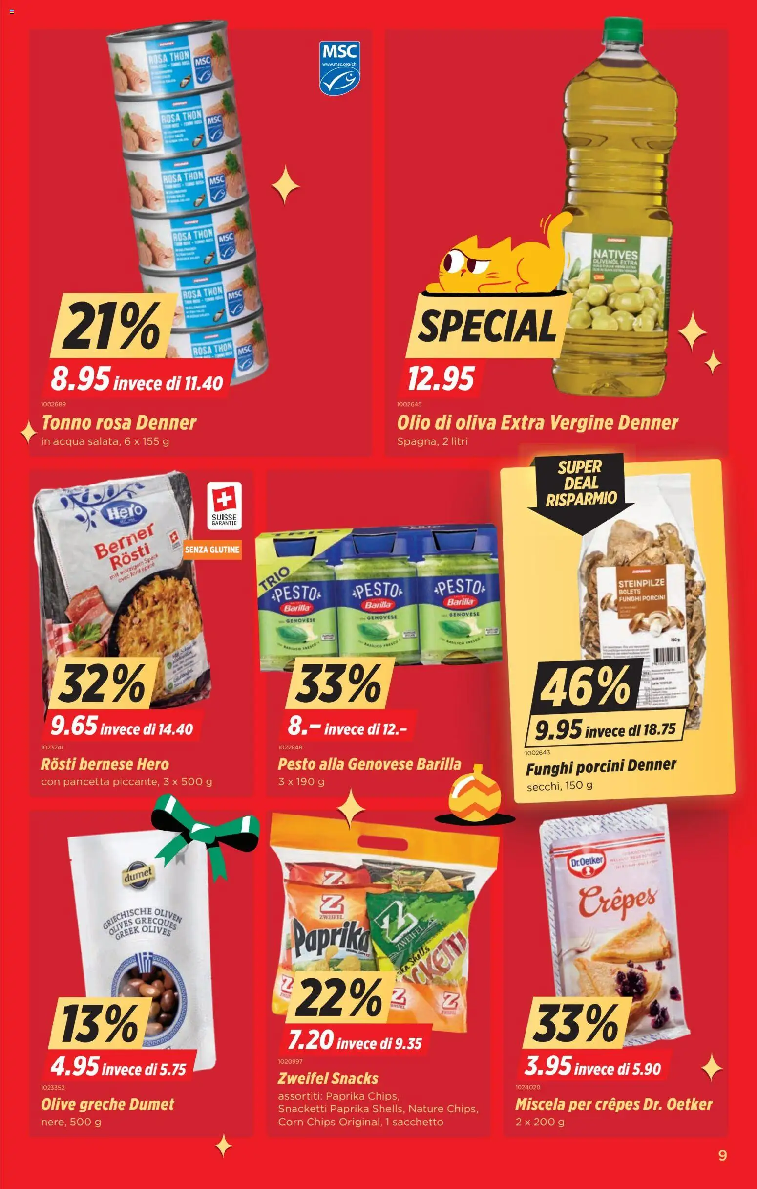 Denner Aktionen IT – gültig ab 25.11.2025 | Seite: 9 | Produkte: Barilla, Chips