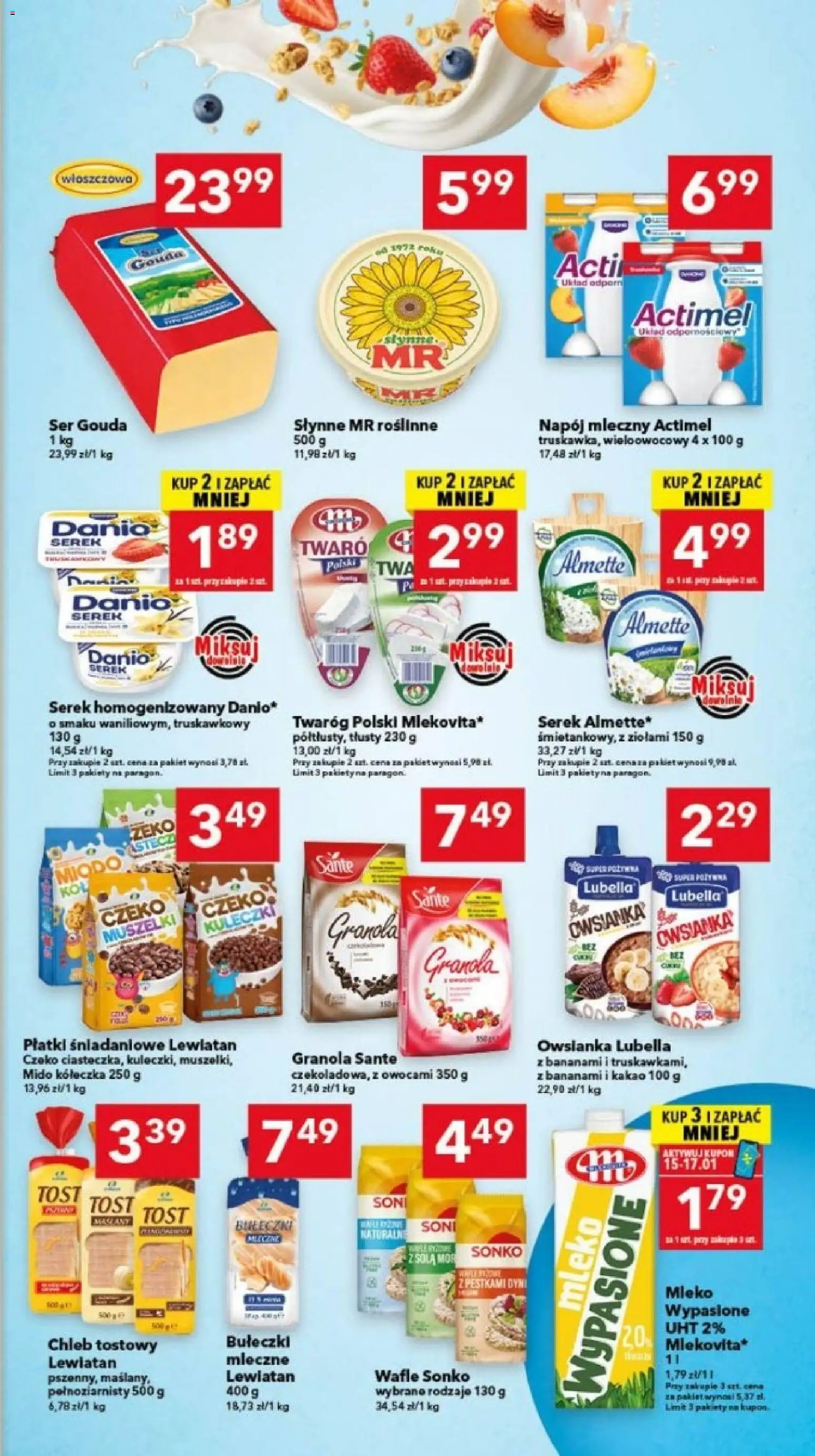 Lewiatan gazetka - Gdańsk od 15.01.2026 | Strona: 3 | Produkty: Kakao, Granola, Chleb tostowy, Chleb