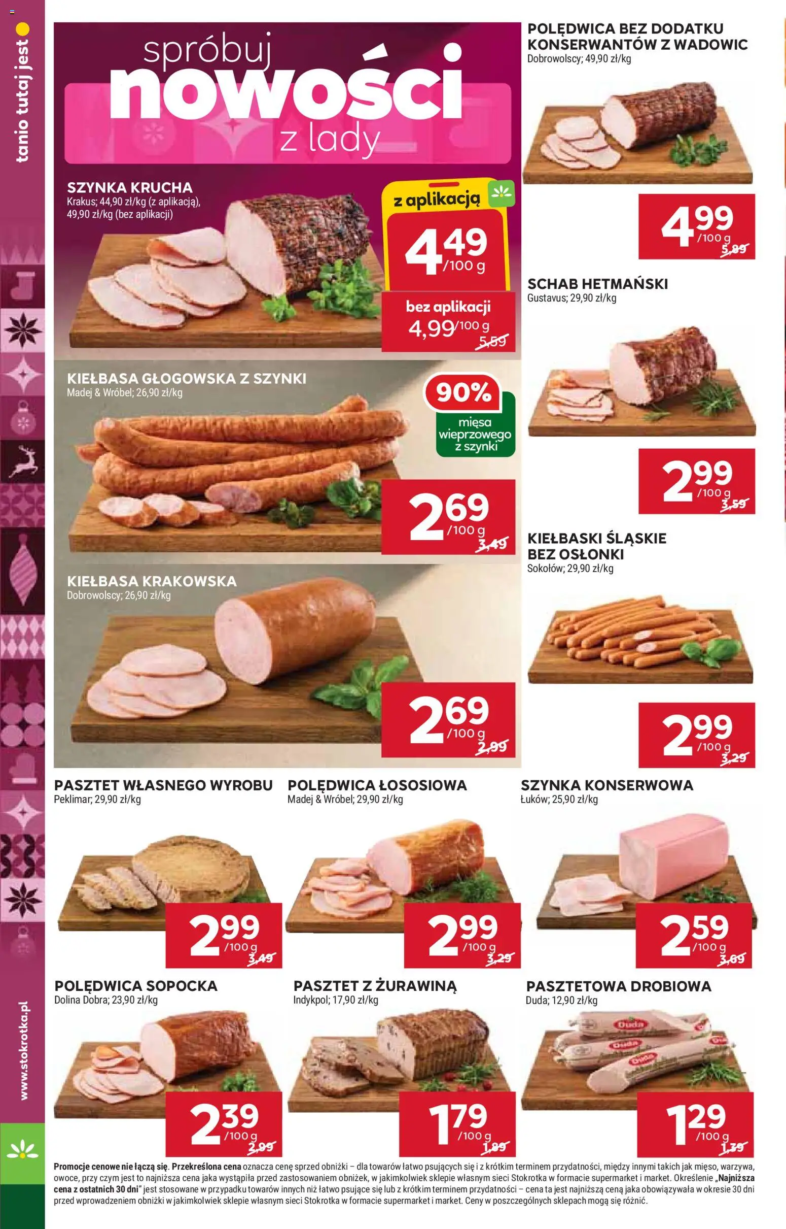 Stokrotka Gazetka - Market od 27.11.2025 | Strona: 12 | Produkty: Kiełbasa, Mięso, Stokrotka, Szynka