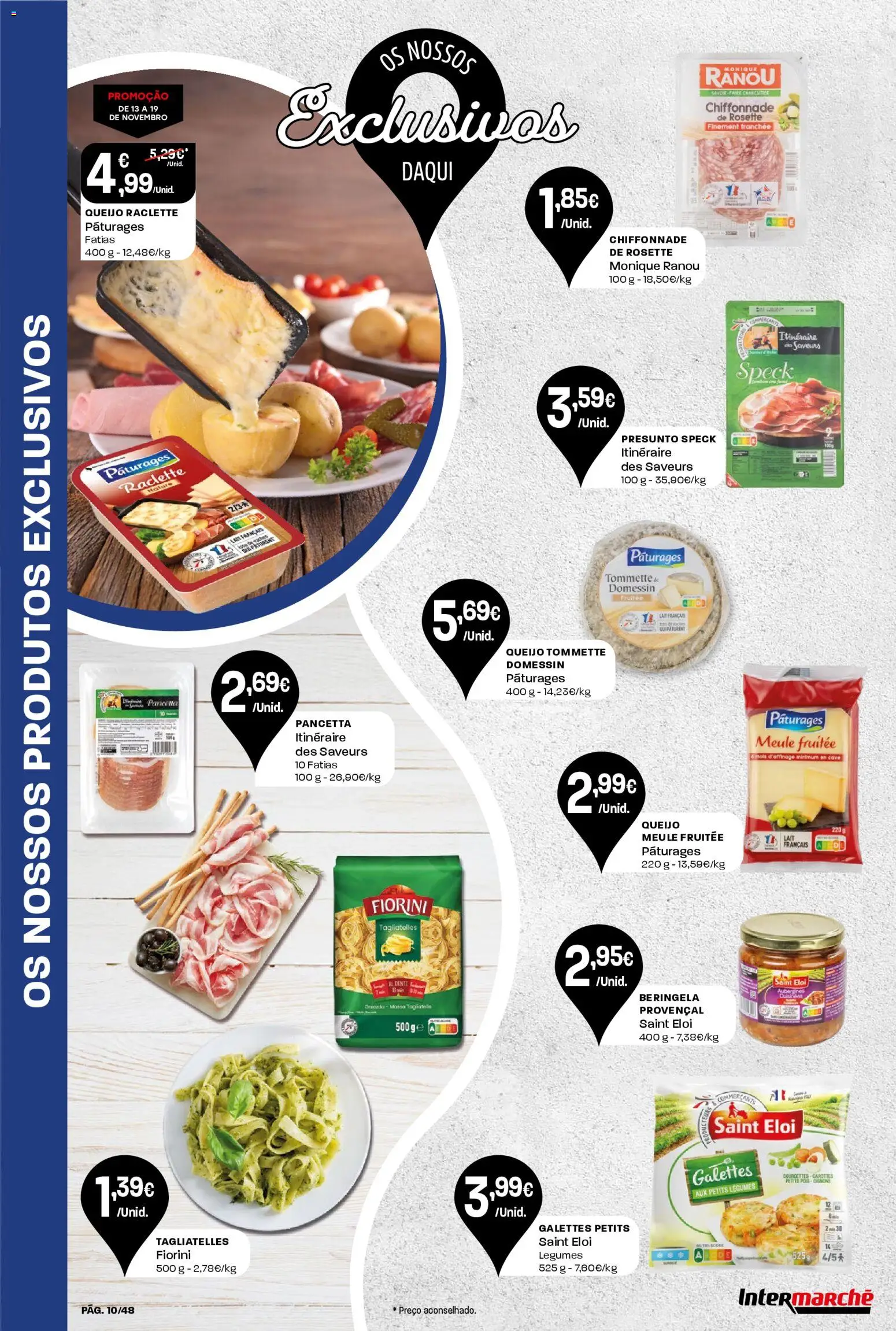 Intermarché folheto │ válido de 13.11.2025 | Página: 10 | Produtos: Queijo, Presunto