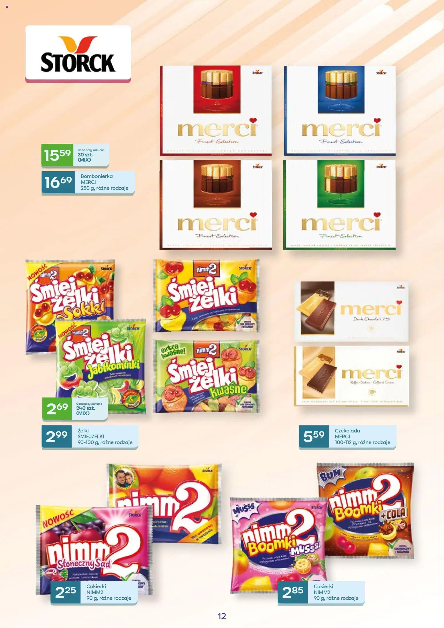 Eurocash gazetka - Słodycze, kawy, herbaty od 02.03.2026 | Strona: 12 | Produkty: Bombonierka, Merci, Czekolada, Sok