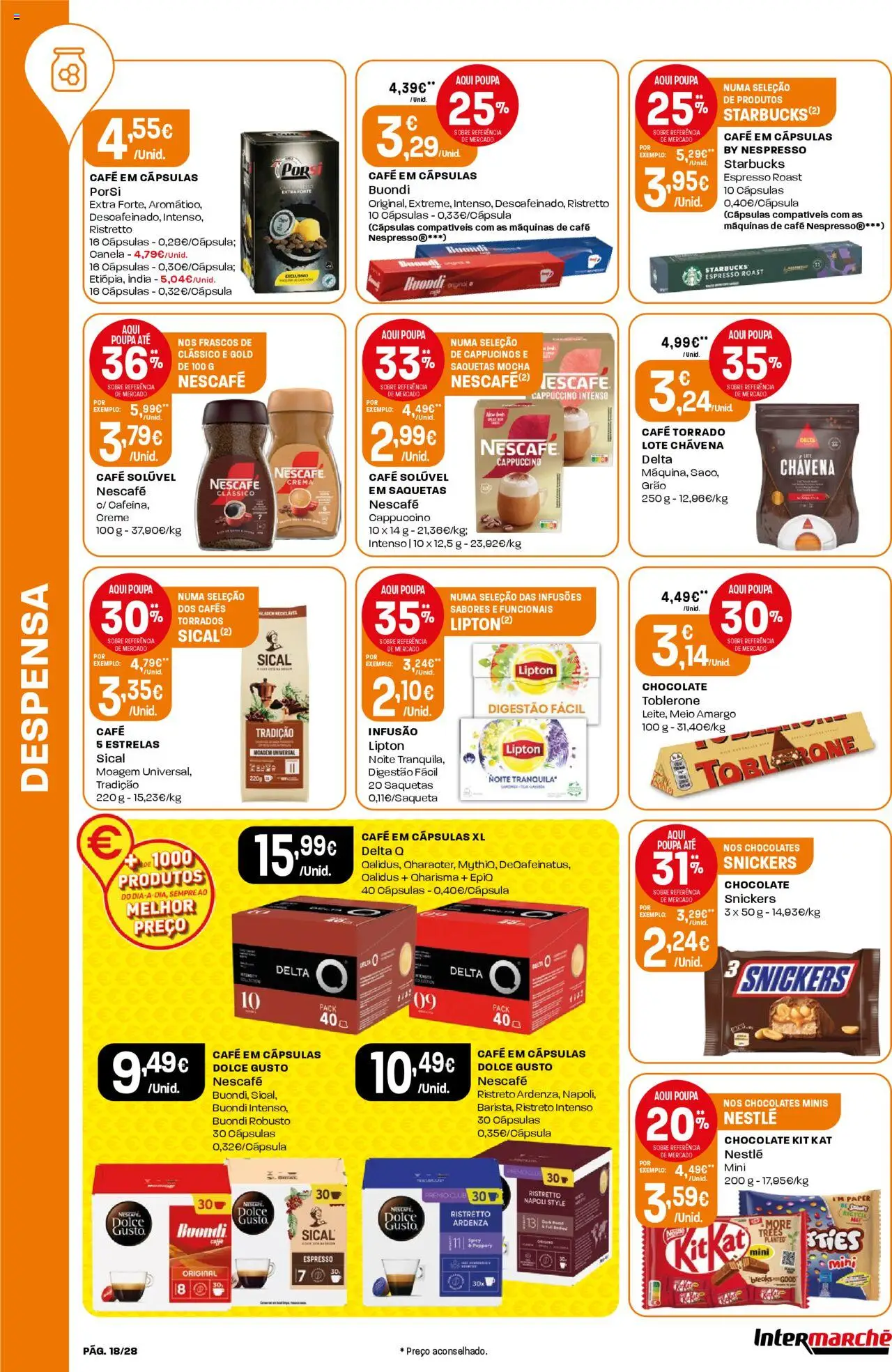 Intermarché folheto │ válido de 19.06.2025 | Página: 18 | Produtos: Capsulas dolce gusto, Nestlé, Dolce gusto, Creme