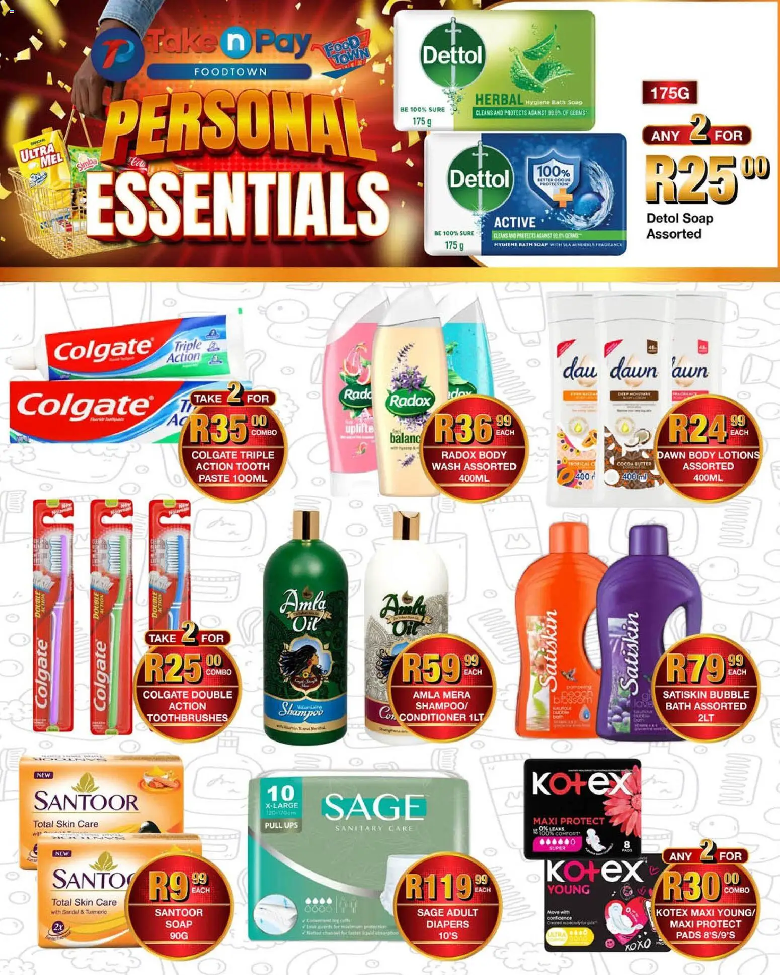 New Take n Pay catalogue – valid from 27.04.2026 | Page: 34 | Products: Bath, Butter, Shampoo, Soap