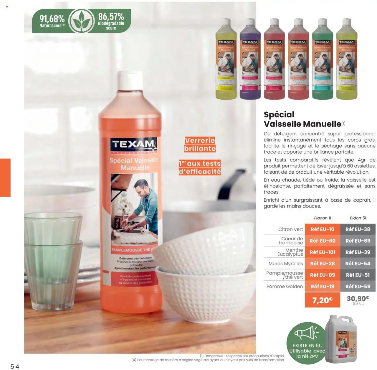  | Page: 54 | Produits: Citron vert, Menthe, Pamplemousse, Thé
