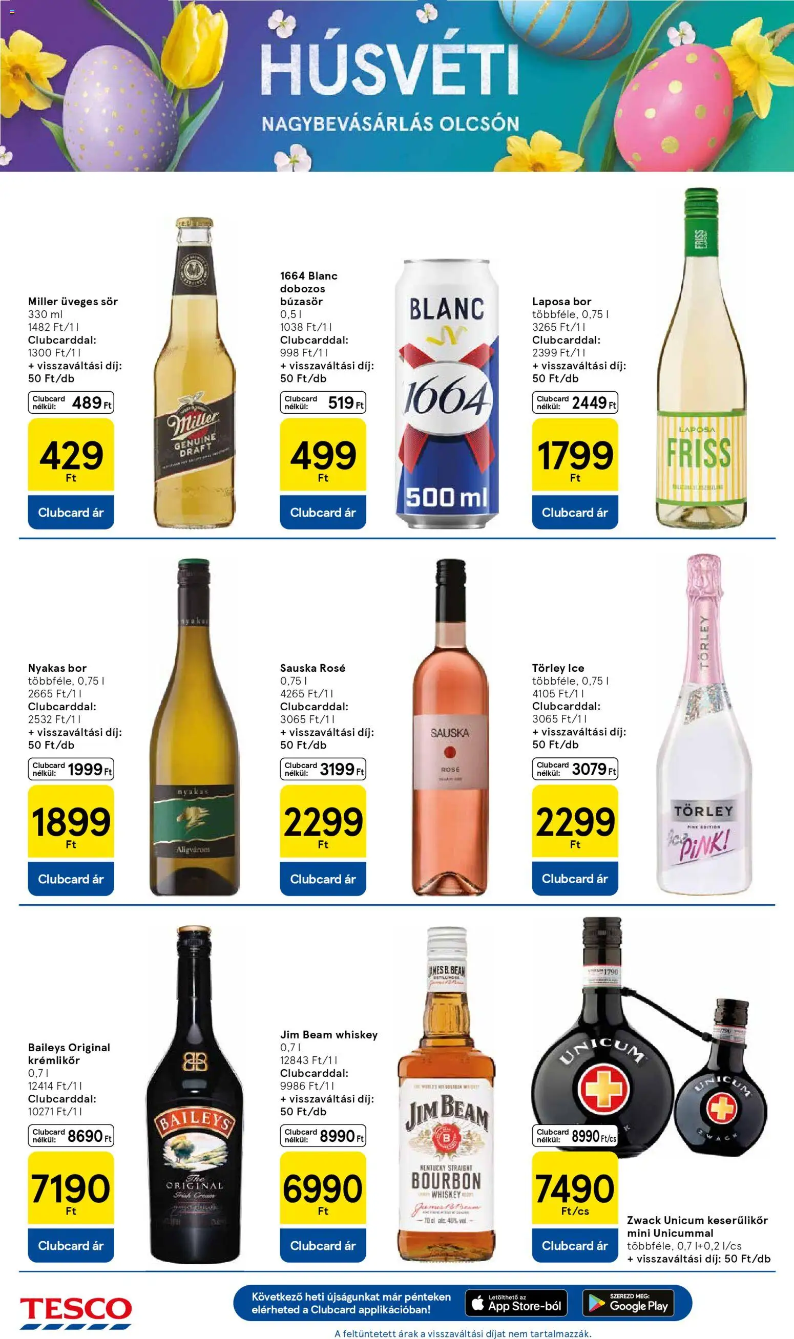 Tesco akciós ujság - amely érvényes a következő dátumtól: 26.03.2026 | Oldal: 6 | Termékek: Whiskey, Búzasör, Krémlikőr, Sör