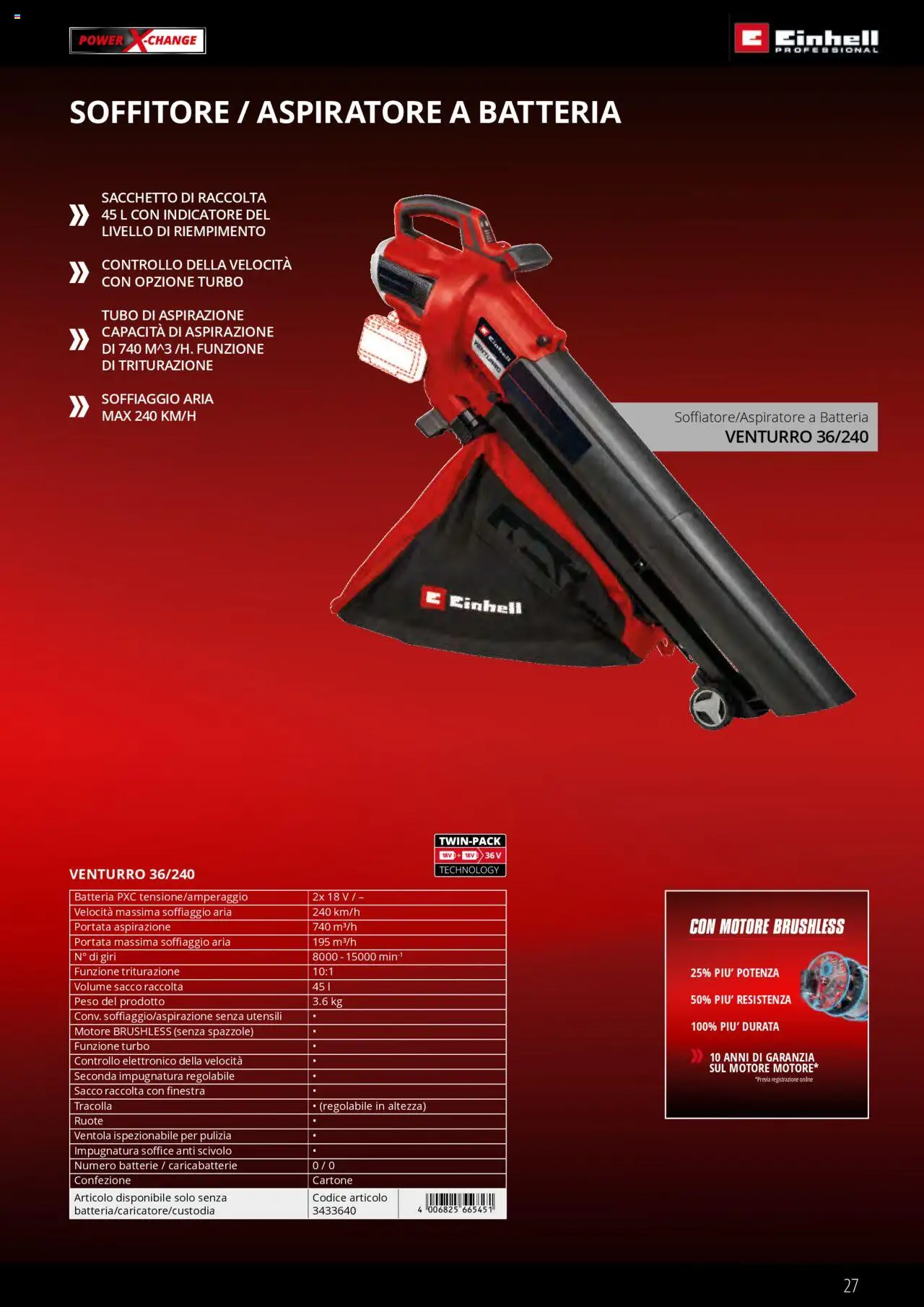 Volantino Einhell del 01.02.2025 | Pagina: 27 | Prodotti: Scivolo, Batteria, Batterie, Caricabatterie