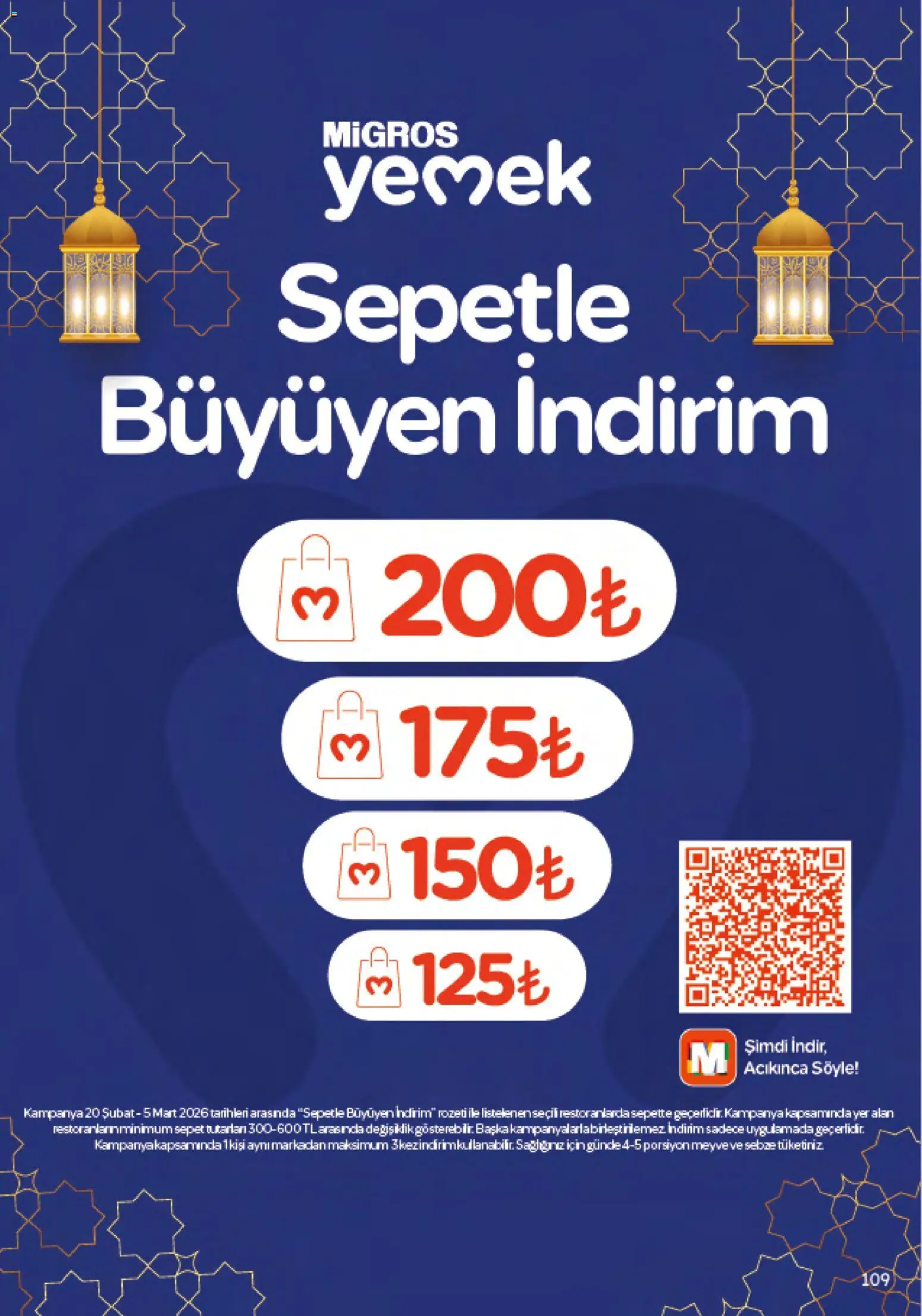 Migros Katalog - 5M Migroskop Dijital - 26.02.2026 tarihinden itibaren geçerlidir | Sayfa: 109 | Ürünler: Sepet, Sebze, Meyve