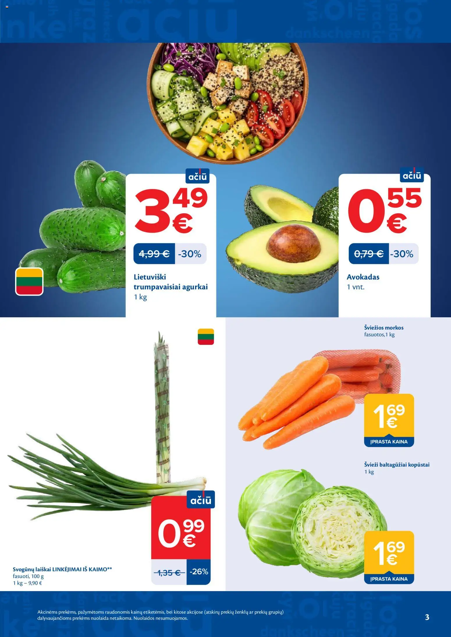 MAXIMA akcijos nuo 28.04.2026 | Puslapis: 3 | Prekių: Agurkai, Morkos