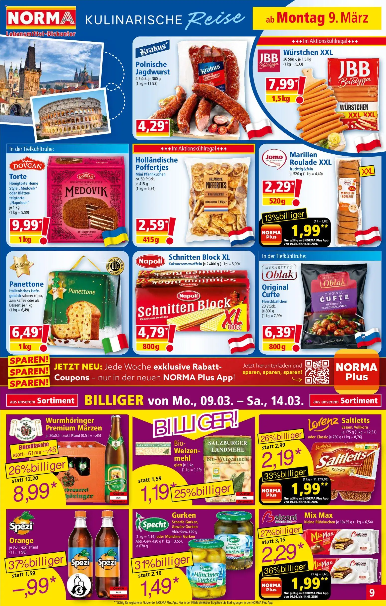 Norma Flugblatt gültig ab 09.03.2026 | Seite: 9 | Produkte: Gurken, Kaffee