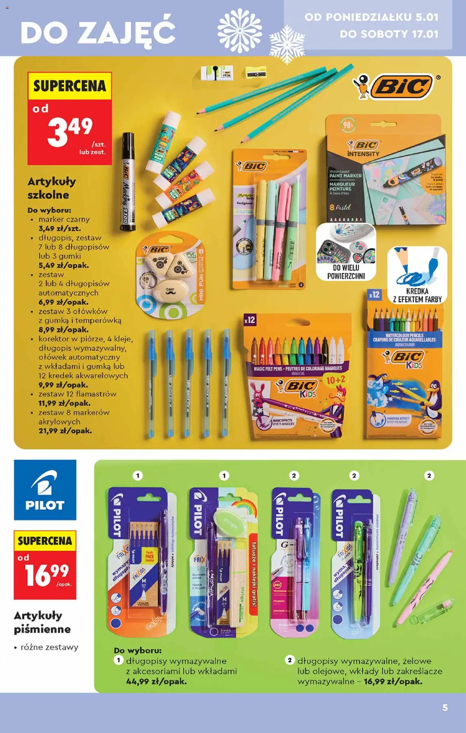 Biedronka gazetka - Hity i inspiracje od 05.01.2026 | Strona: 5 | Produkty: Temperówka, Naklejki, Korektor