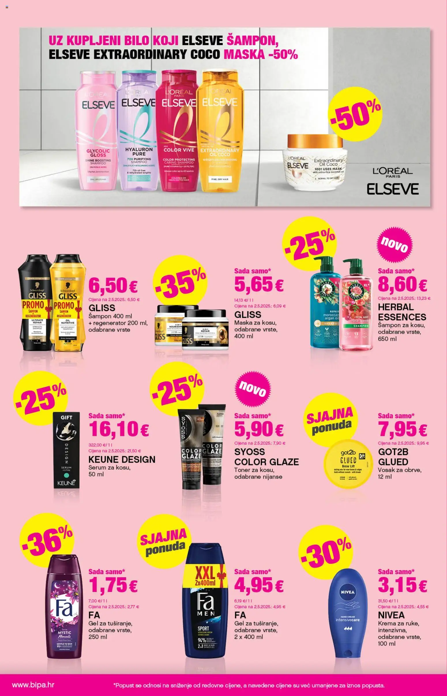 Bipa katalog | vrijedi od 05.03.2026 | Stranica: 12 | Proizvodi: Serum za kosu, Regenerator, Krema za ruke, Nivea
