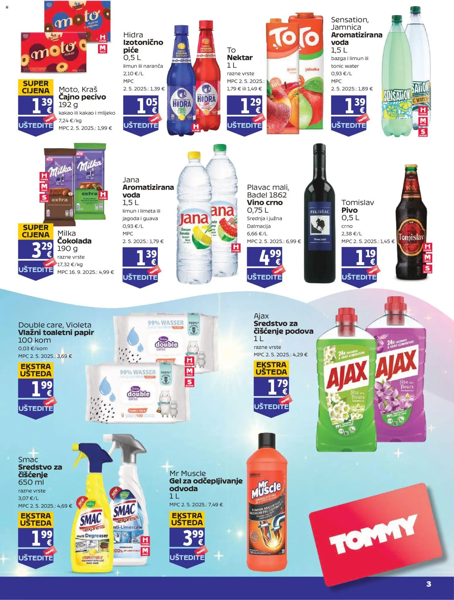 Tommy katalog | vrijedi od 26.02.2026 | Stranica: 2 | Proizvodi: Mlijeko, Jamnica, Limeta, Violeta