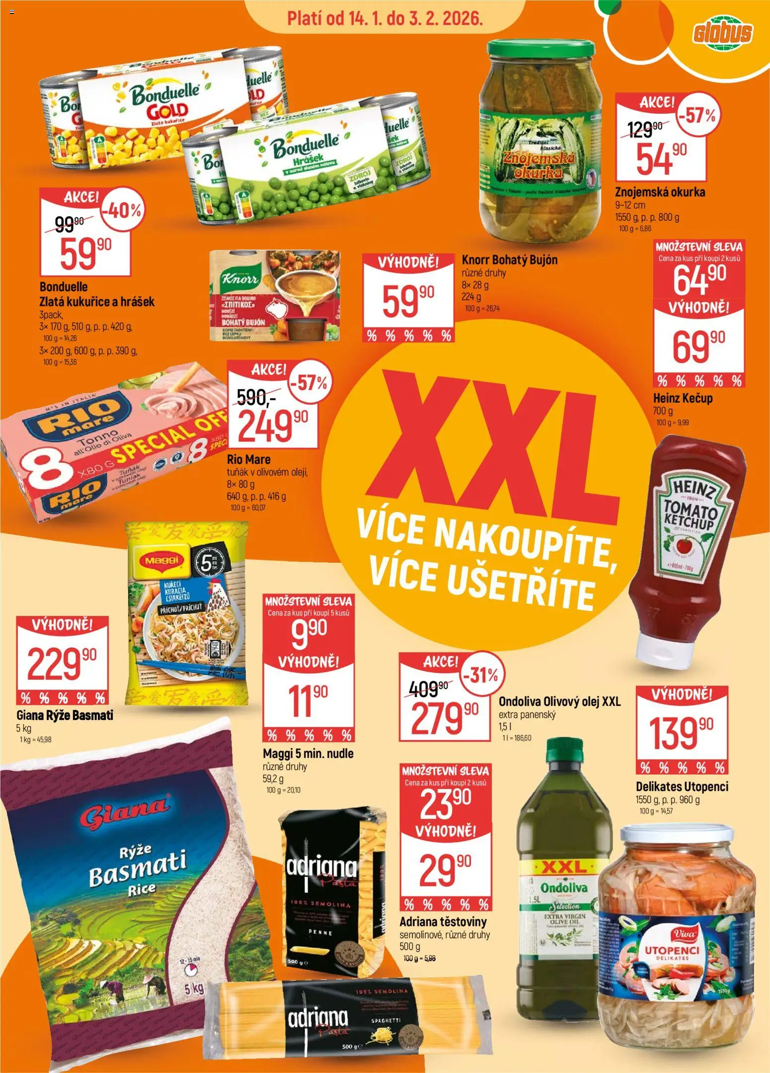 Globus leták - České Budějovice od 14.01.2026 | Strana: 10 | Produkty: Hovězí, Globus, Basmati, Nudle