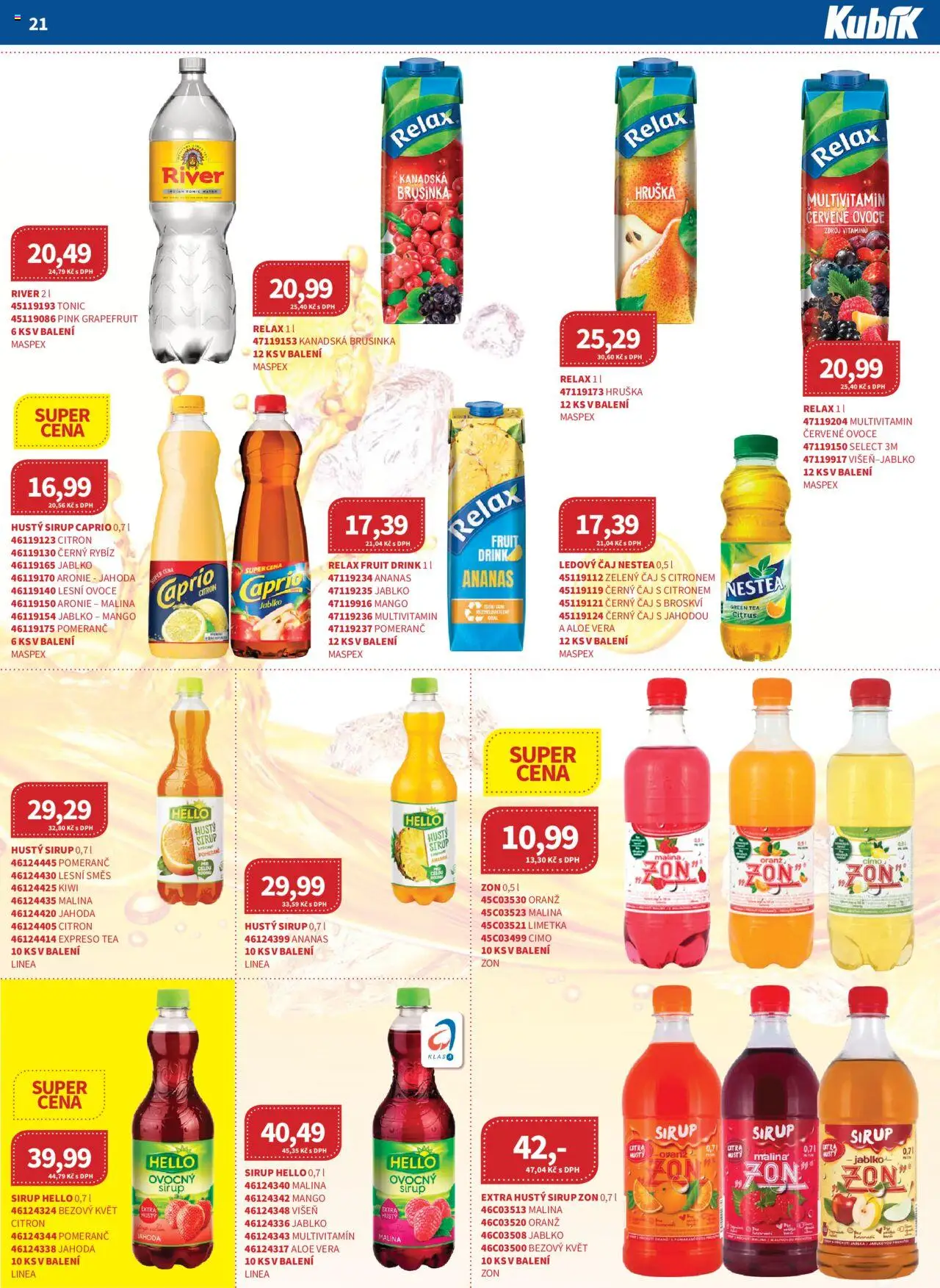 Kubík leták - Velkoobchod 06/2025 od 01.06.2025 | Strana: 21 | Produkty: Ovoce, Kiwi, Sirup, Citron