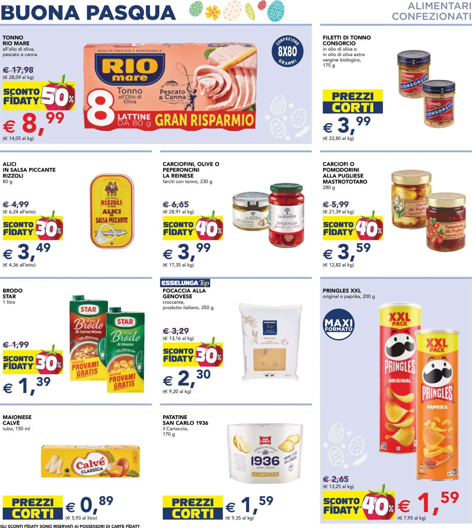 Volantino Esselunga S del 23.03.2026 | Pagina: 14 | Prodotti: Patatine, Focaccia, Maionese, Top