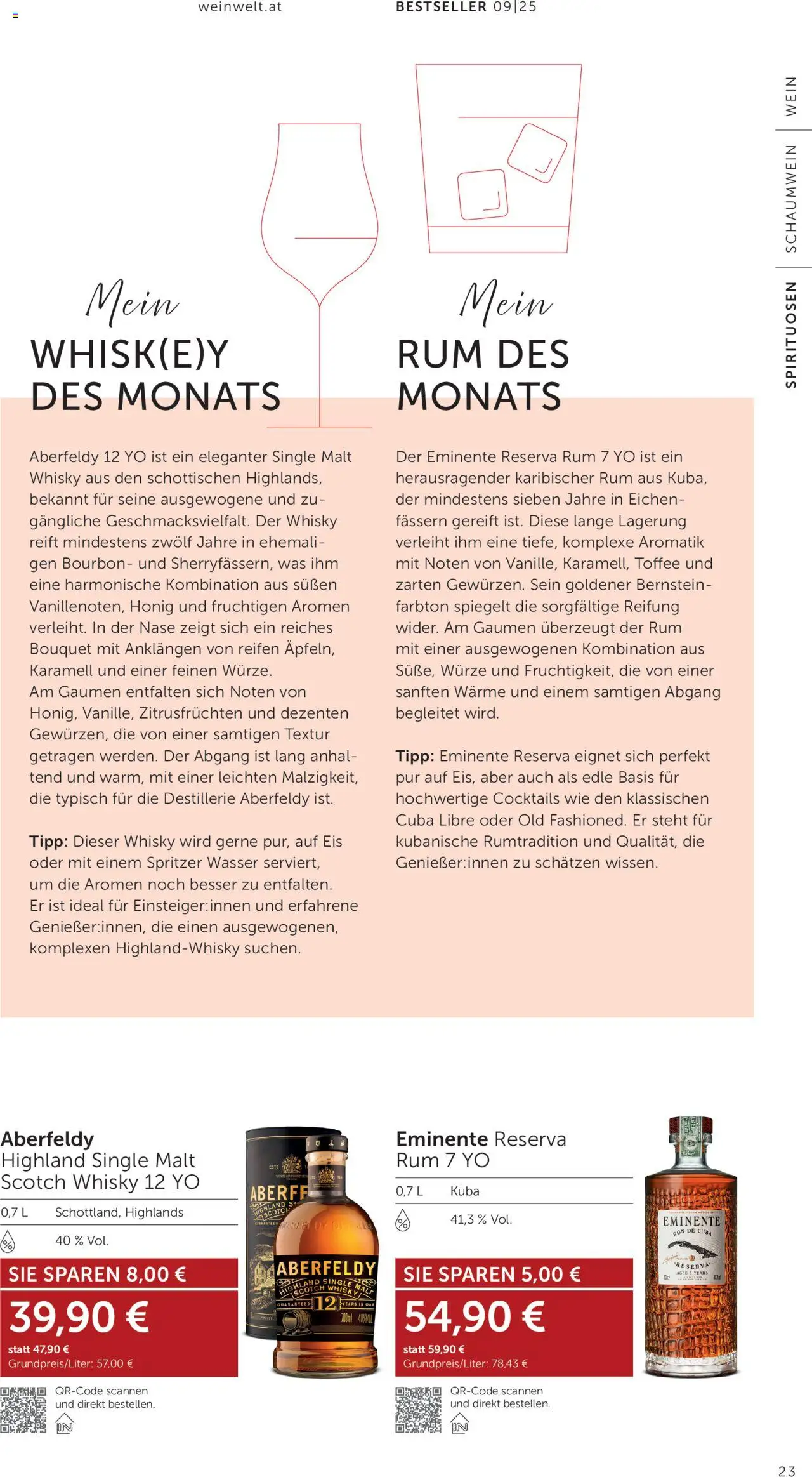 Interspar Wein Welt gültig ab 13.08.2025 | Seite: 23 | Produkte: Whiskey, Eis, Wasser, Wein