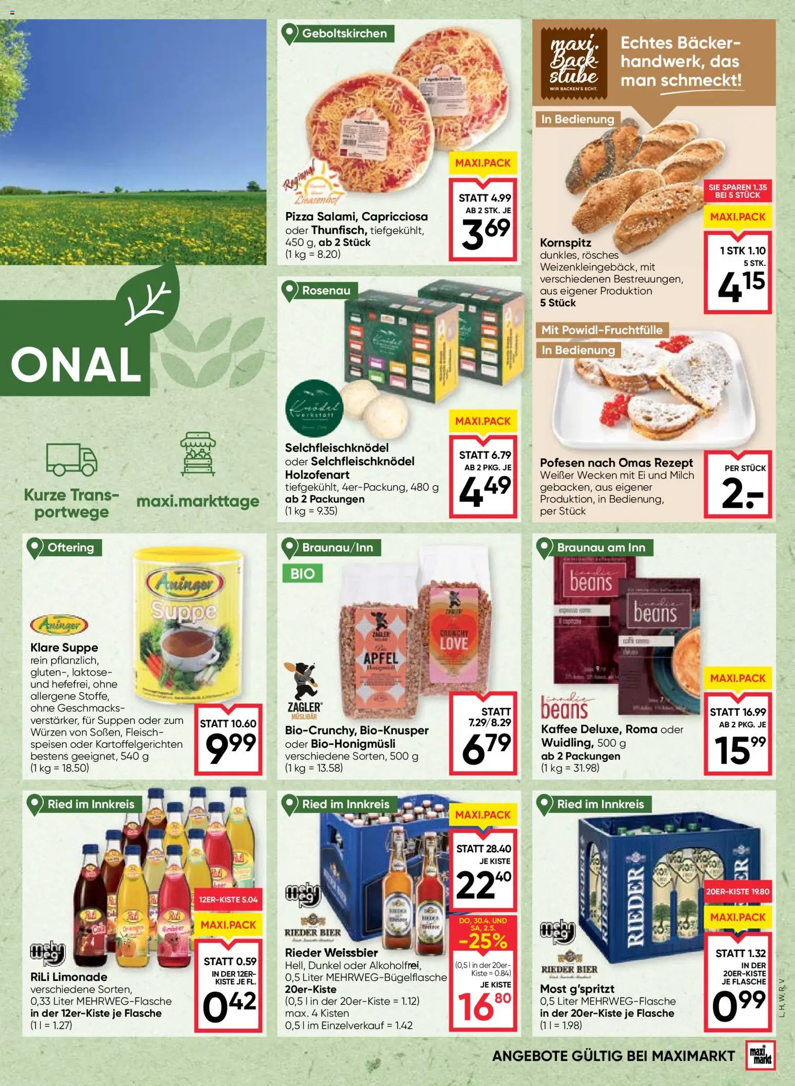 Maximarkt Flugblatt gültig ab 30.04.2026 | Seite: 7 | Produkte: Kaffee, Pizza, Bier, Äpfel