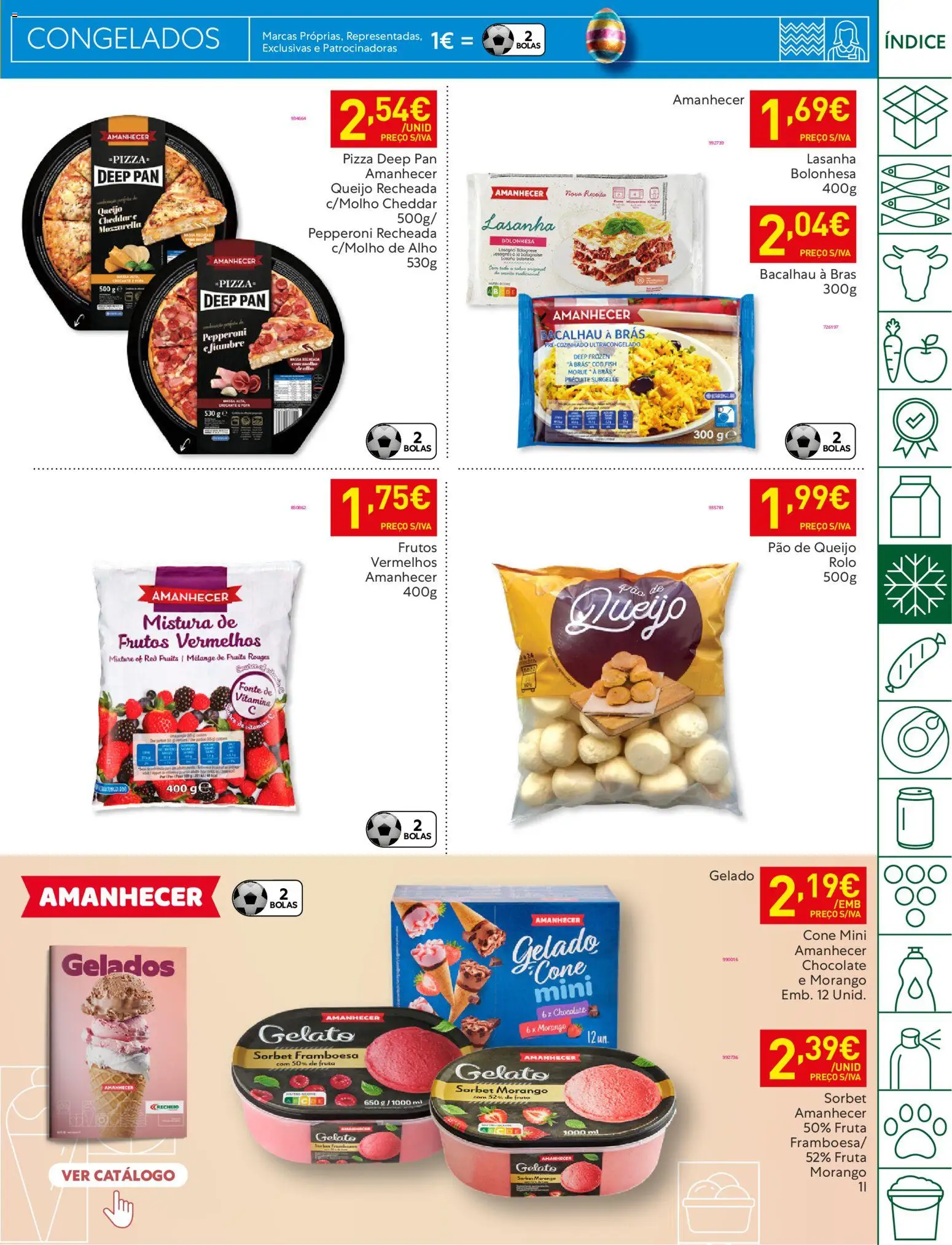 Recheio folheto │ válido de 31.03.2026 | Página: 23 | Produtos: Bacalhau, Gelado, Chocolate, Pizza