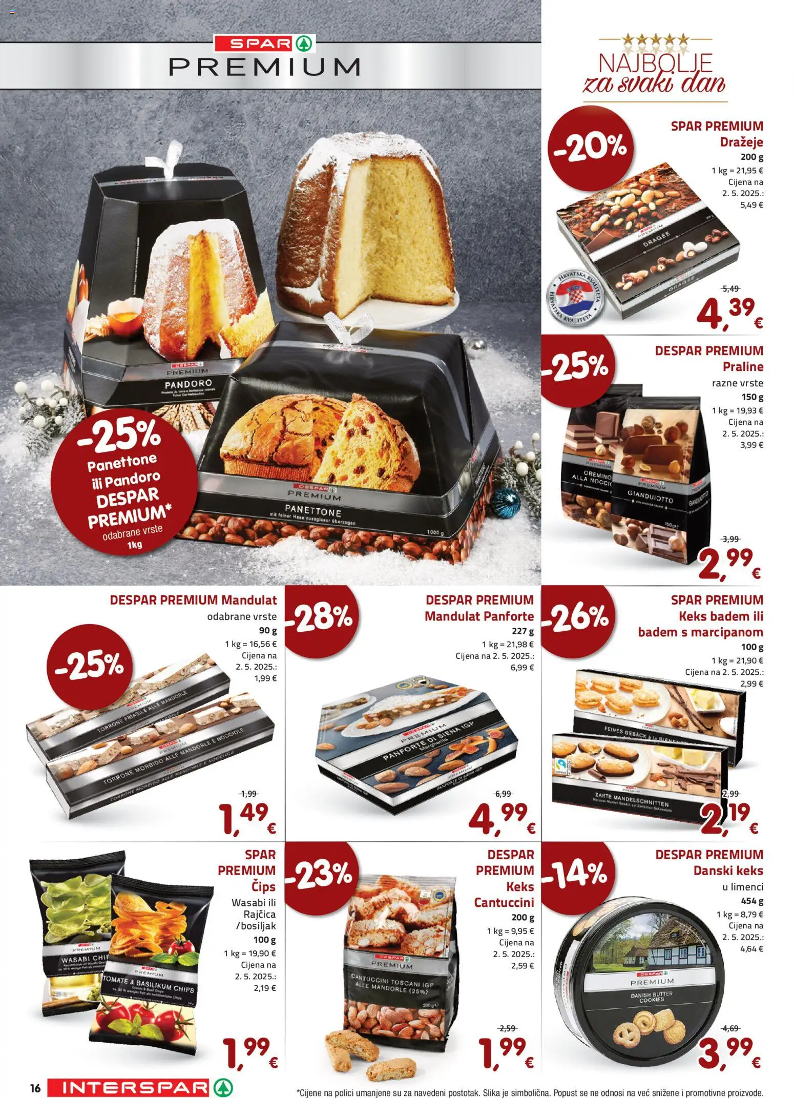 Interspar katalog | vrijedi od 27.11.2025 | Stranica: 16 | Proizvodi: Praline, Čips, Keks, Rajčica